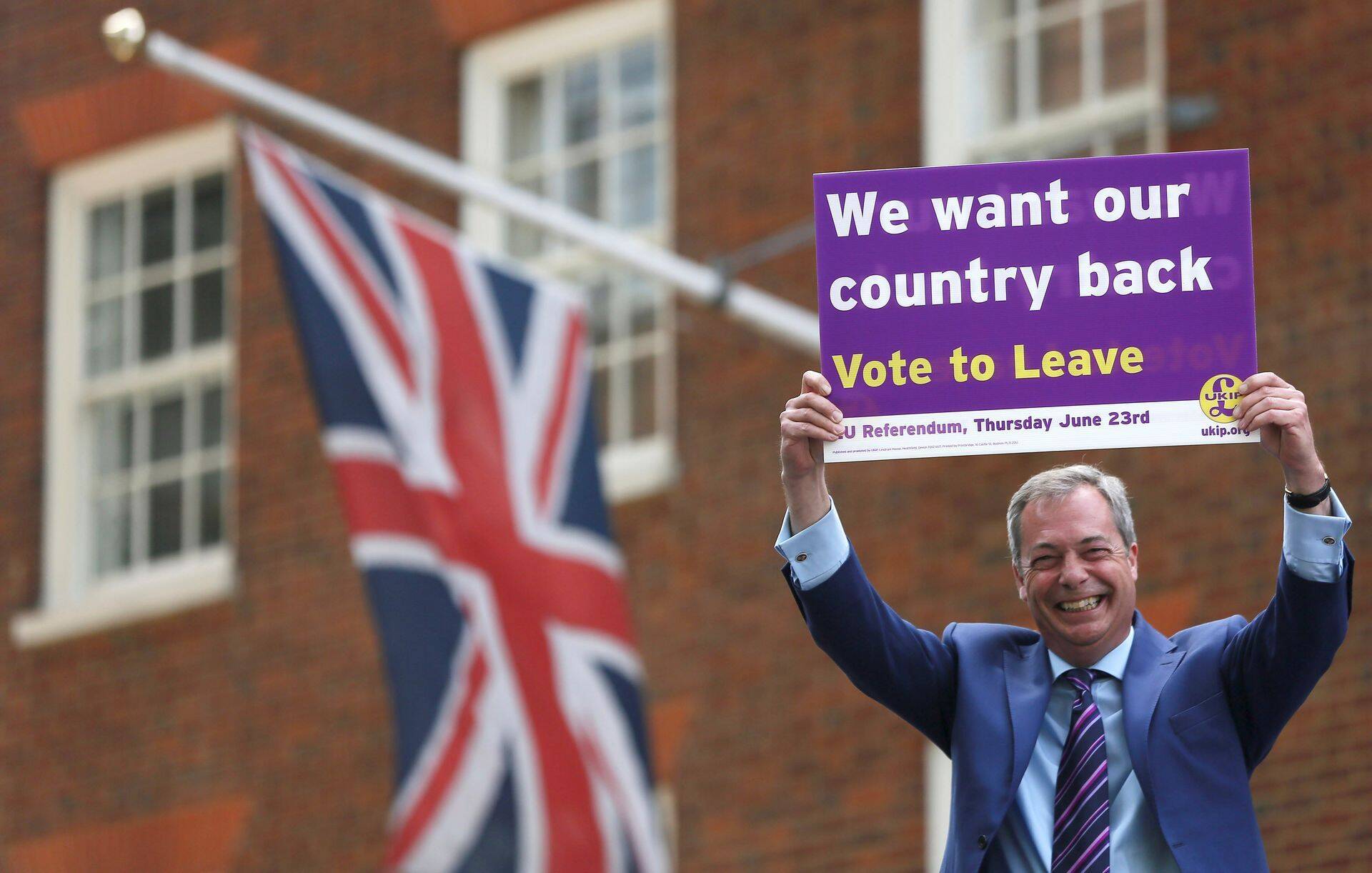 Brexiti üks käilakujusid, Suurbritannia Iseseisvuspartei nüüdseks endine juht Nigel Farage.