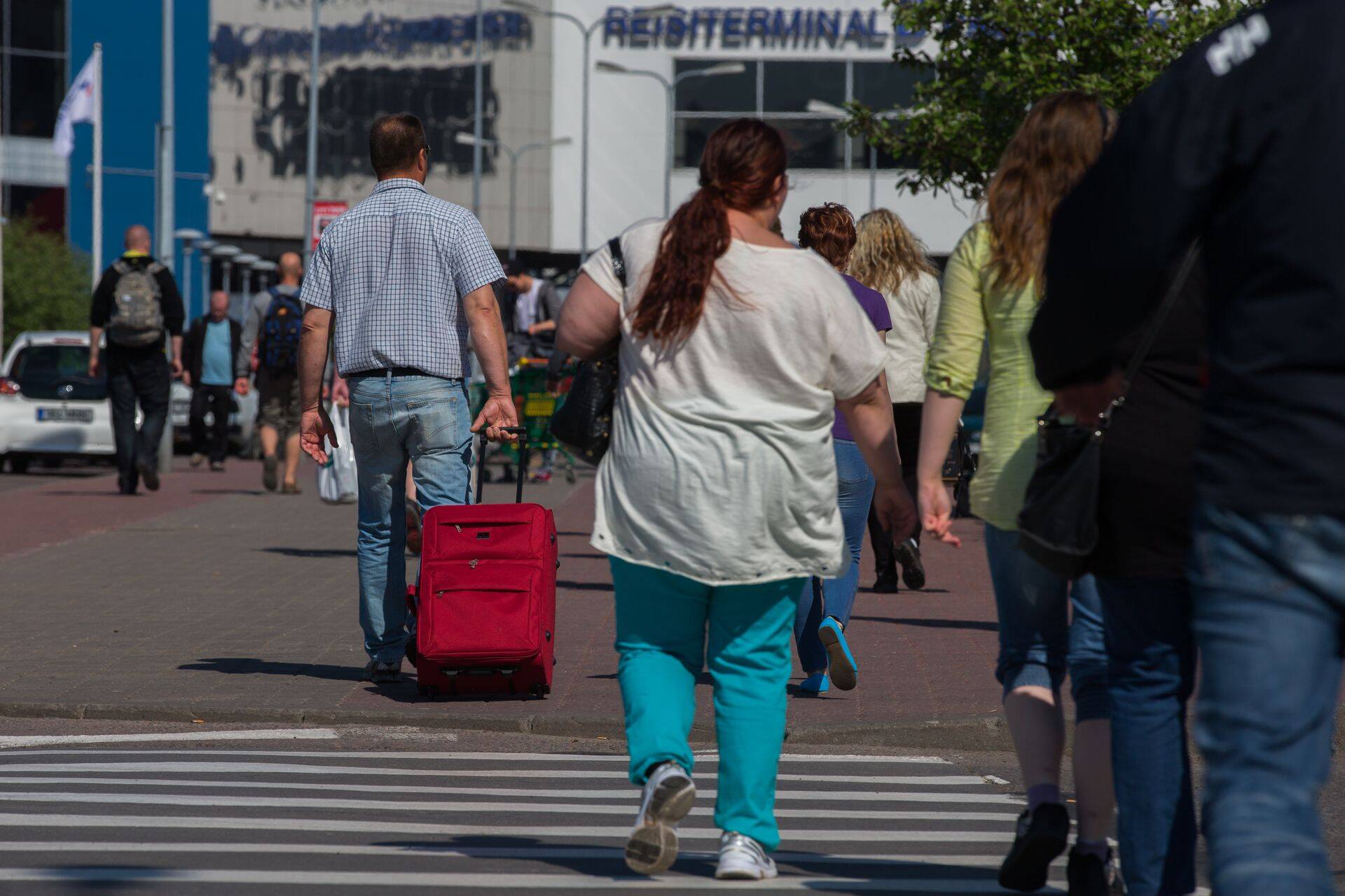 Turistid Tallinnas, teel laevaga Soome.