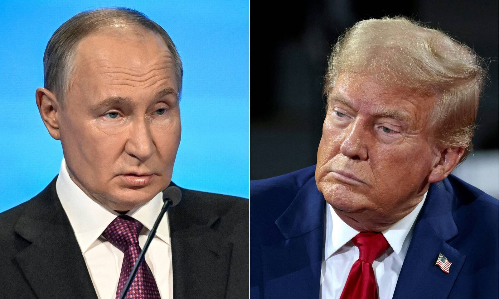 Президент России Владимир Путин и президент США Дональд Трамп.