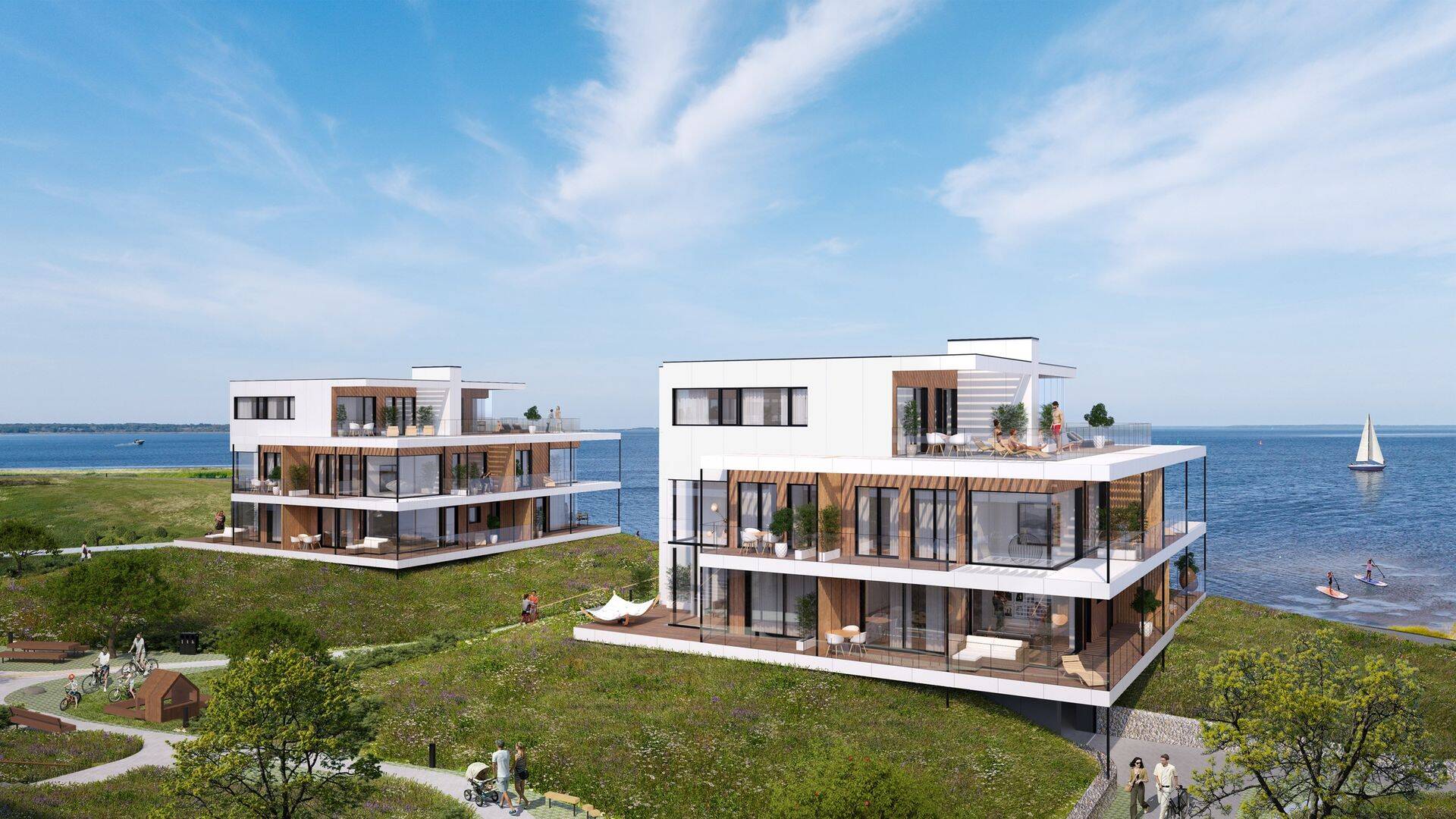 Marienholmi elumajad hakkavad paiknema vaid 20-30m kaugusel merest. Foto: Scandium Kinnisvara