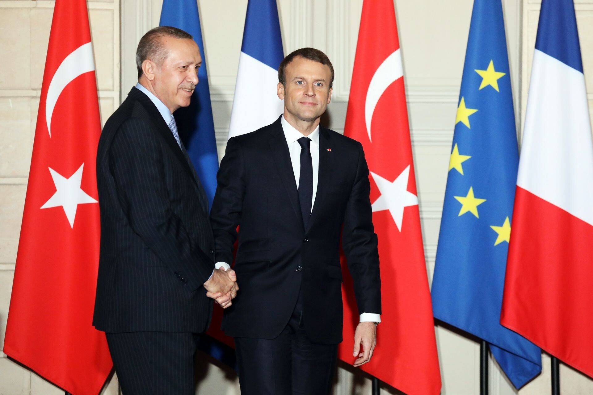 Recep Tayyip Erdogan ja Emmanuel Macron