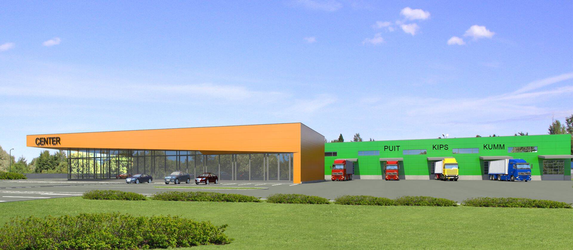 Vaade uuele ärihoonele