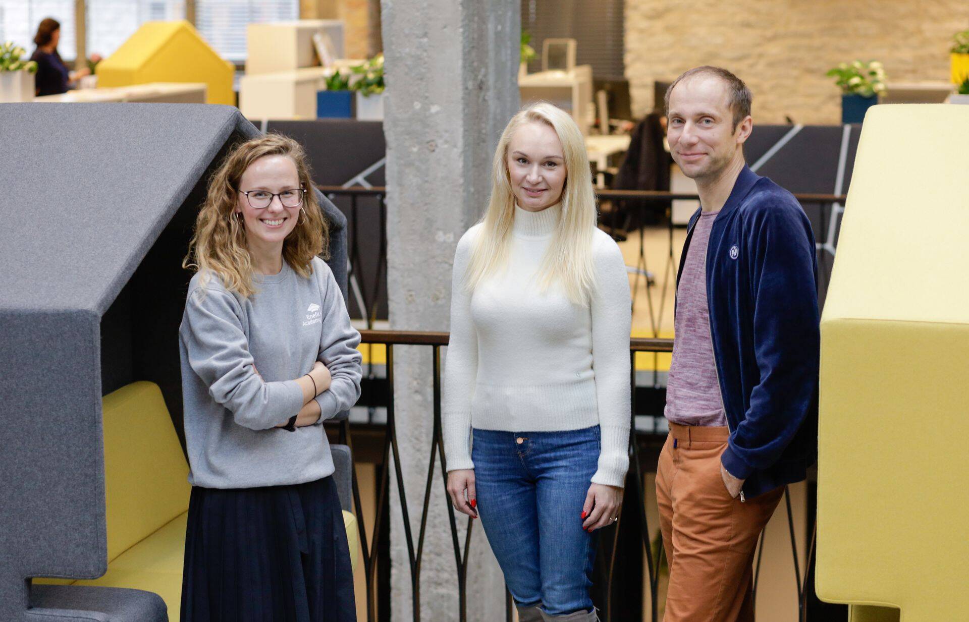 Merilin Metsma (vasakul), Berit Veske ja Raul Ennus.