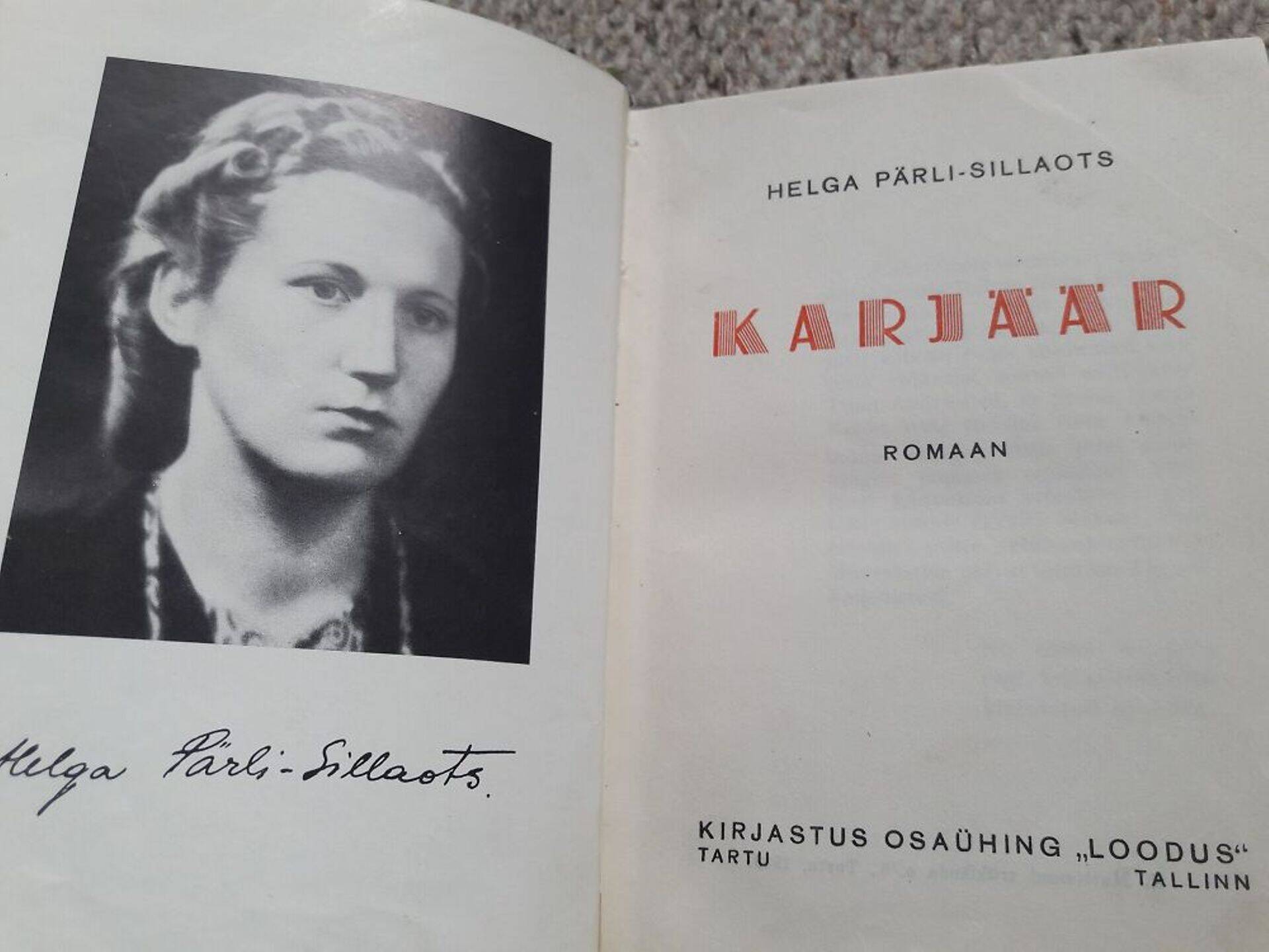 Helga Pärli-Sillaotsa viimaseks valminud teoseks jäi romaan "Karjäär".