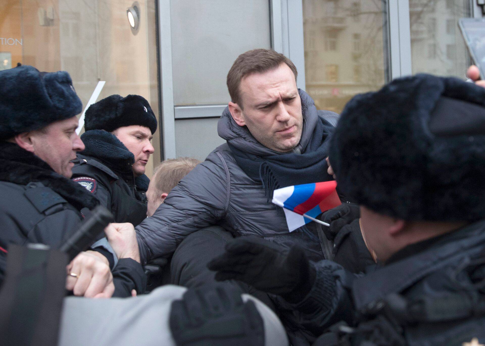 Aleksei Navalnõi varasem kinnipidamine demonstratsioonil 2018. aasta jaanuaris.