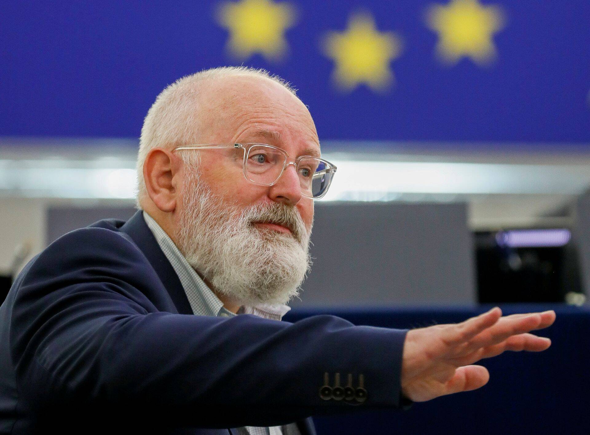 Euroopa Komisjoni kliimapoliitika volinik Frans Timmermans esines Euroopa Parlamendile "Fit for 55" kliimapaketti tutvustades kõnega.