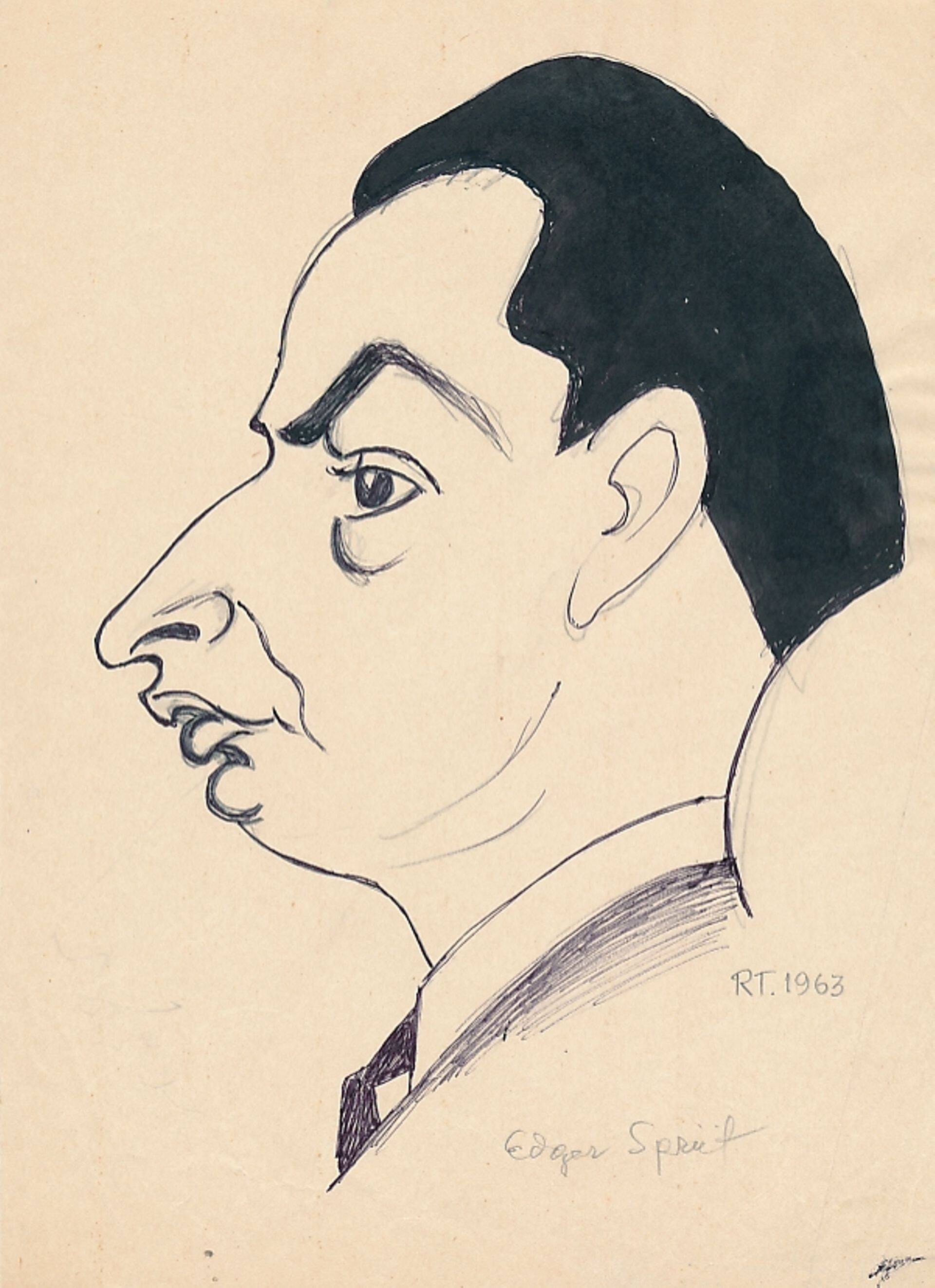 Romulus Tiituse sõbralik šarž Edgar Spriidist aastast 1963.