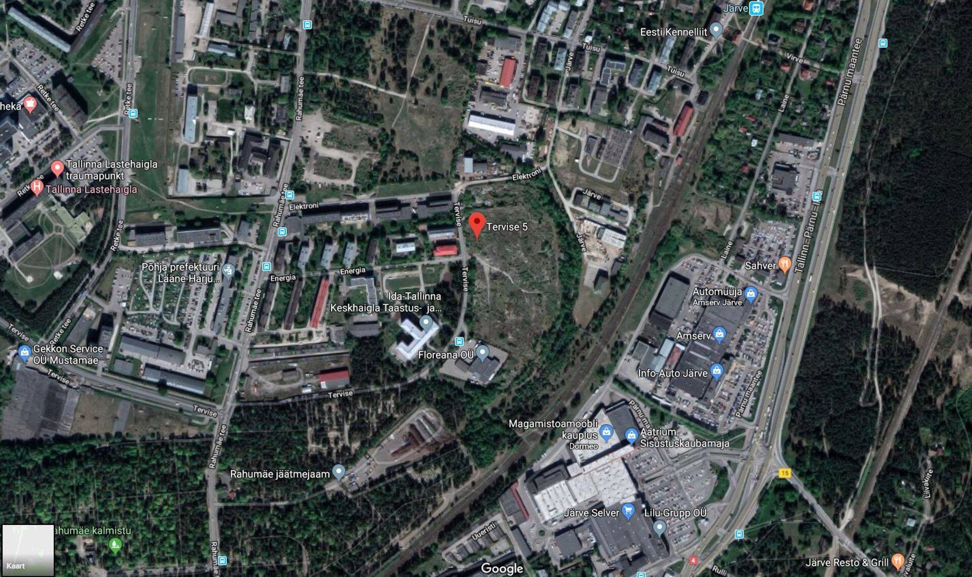 Tervise 5 kinnistu Tallinnas Järve piirkonnas.