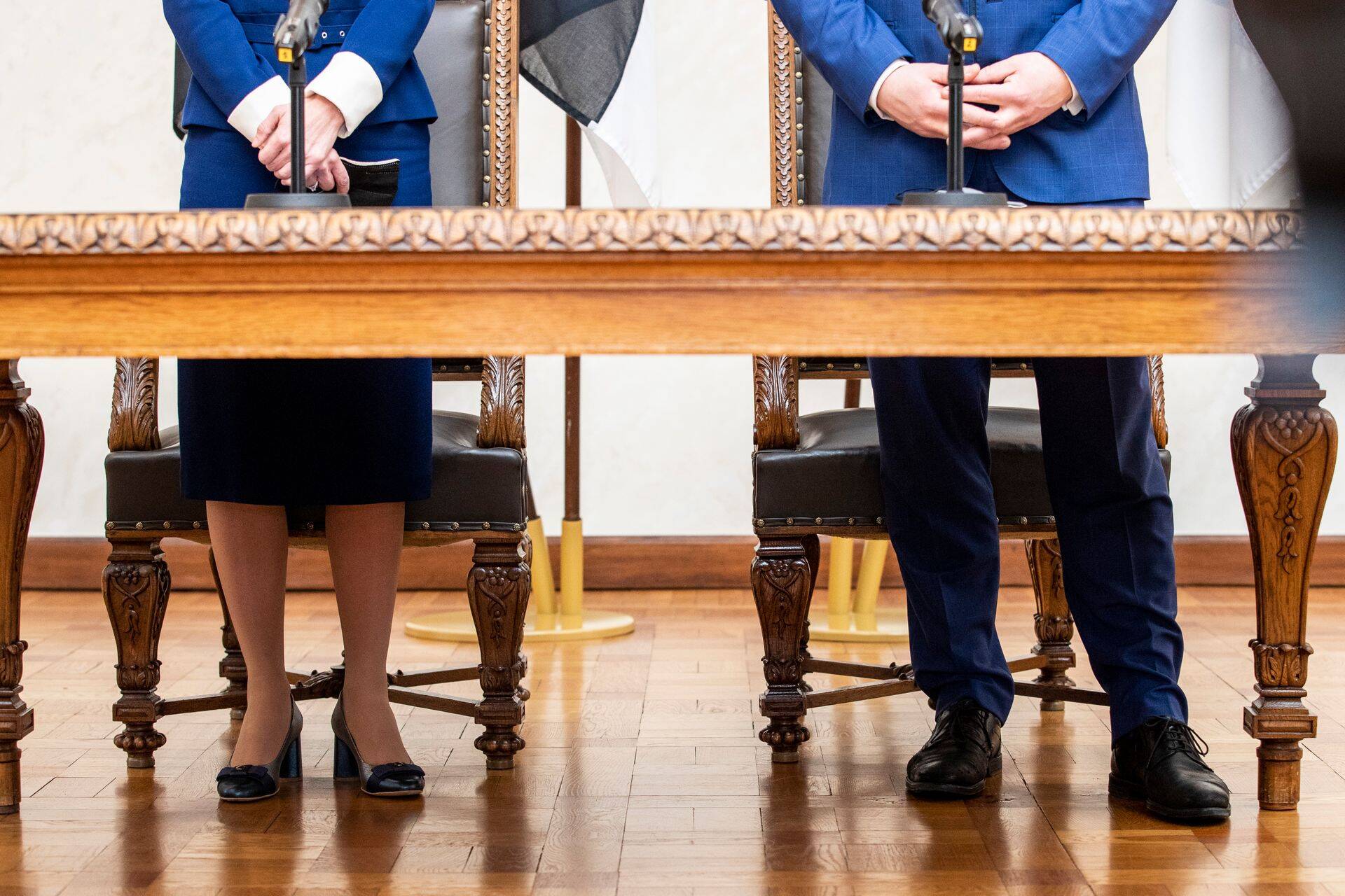 Reformierakonna ja Keskerakonna koalitsioonileppe allkirjastamine eelmise aasta jaanuaris.