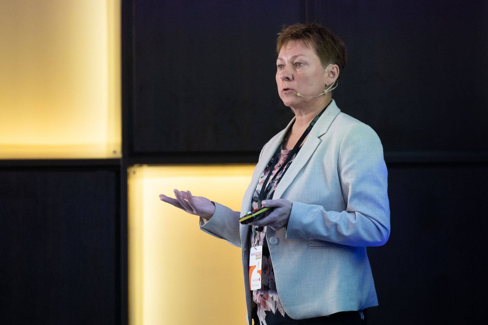 Kadri Seeder Müügijuhtimise Aastakonverentsil 2023.