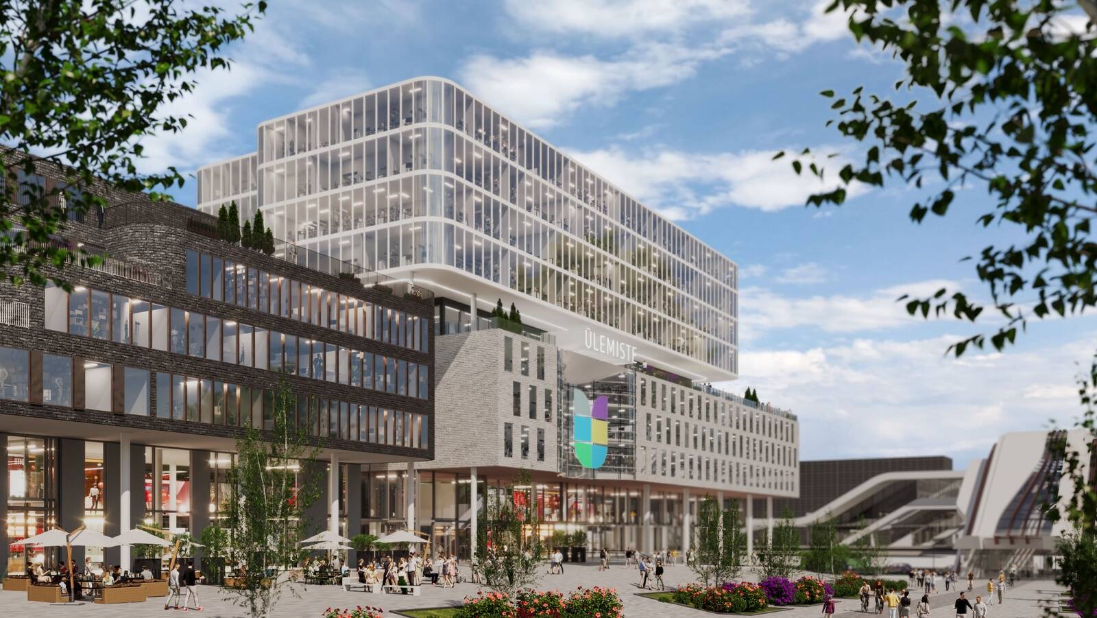 Ülemiste keskuse laiendus avaneb Eesti Ettevõtluskõrgool Mainori poole (Visuaal: Esplan)