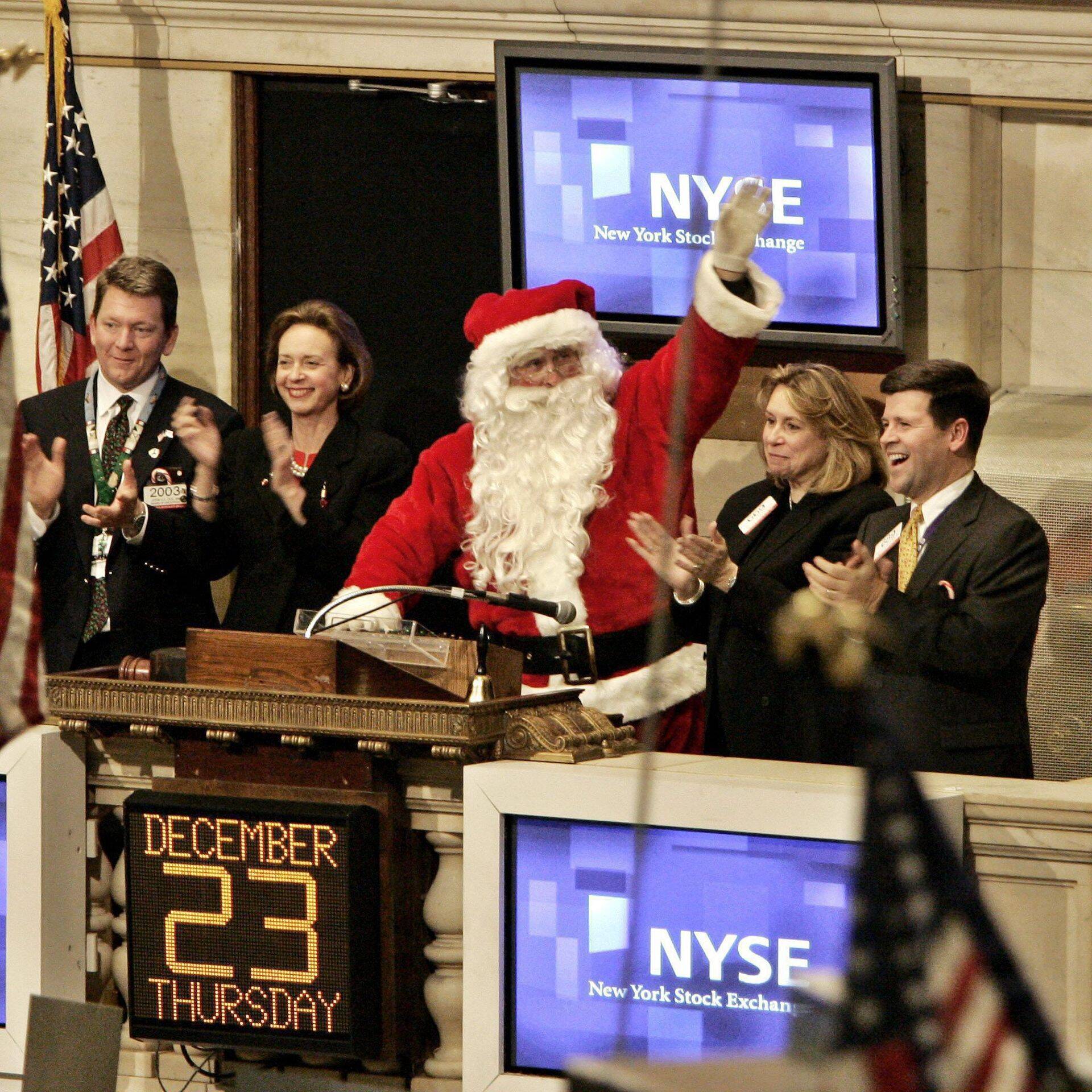 Jõuluvana New Yorgi börsil.