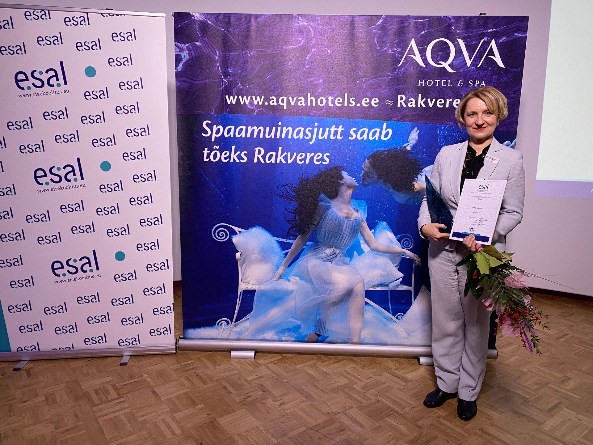 Aasta sisekoolitaja 2019 tiitli I kategooria võitja Hela Ojasaar, Eesti Rahvusraamatukogu kvaliteedispetsialist.