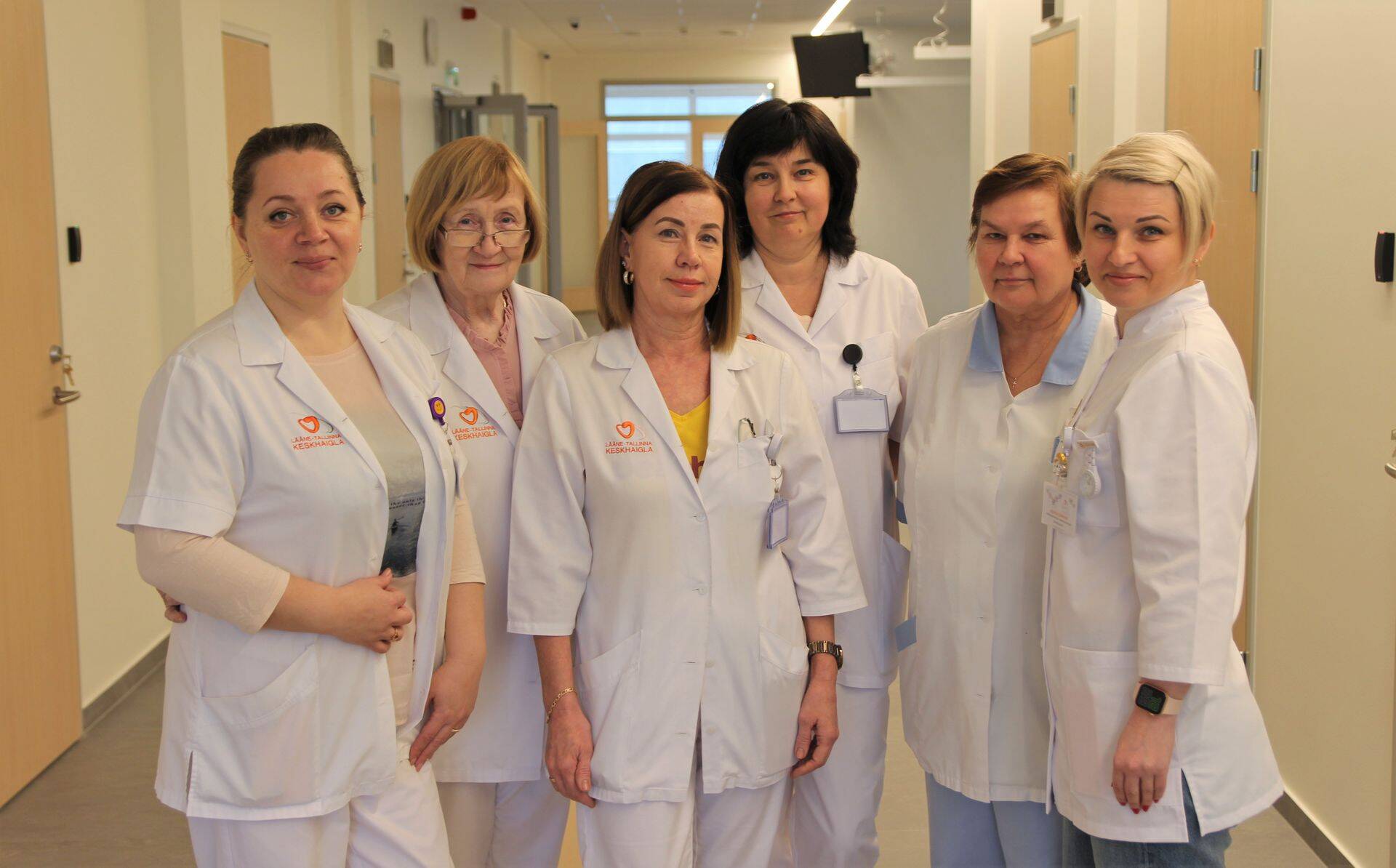 Fotol: (vasakult) õde-juhtumikorraldajad Liudmila Ponomarenko, Anne Uus, Irina Sorokina, Jelena Kuznetsova, Merike Karileet, Jelena Zvauns.