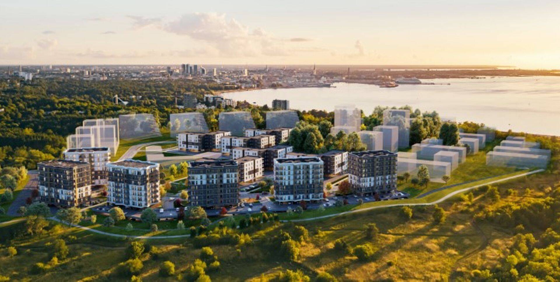 Lahekalda arenduse perspektiiv (Visuaal: Arhitektuuribüroo PLUSS).