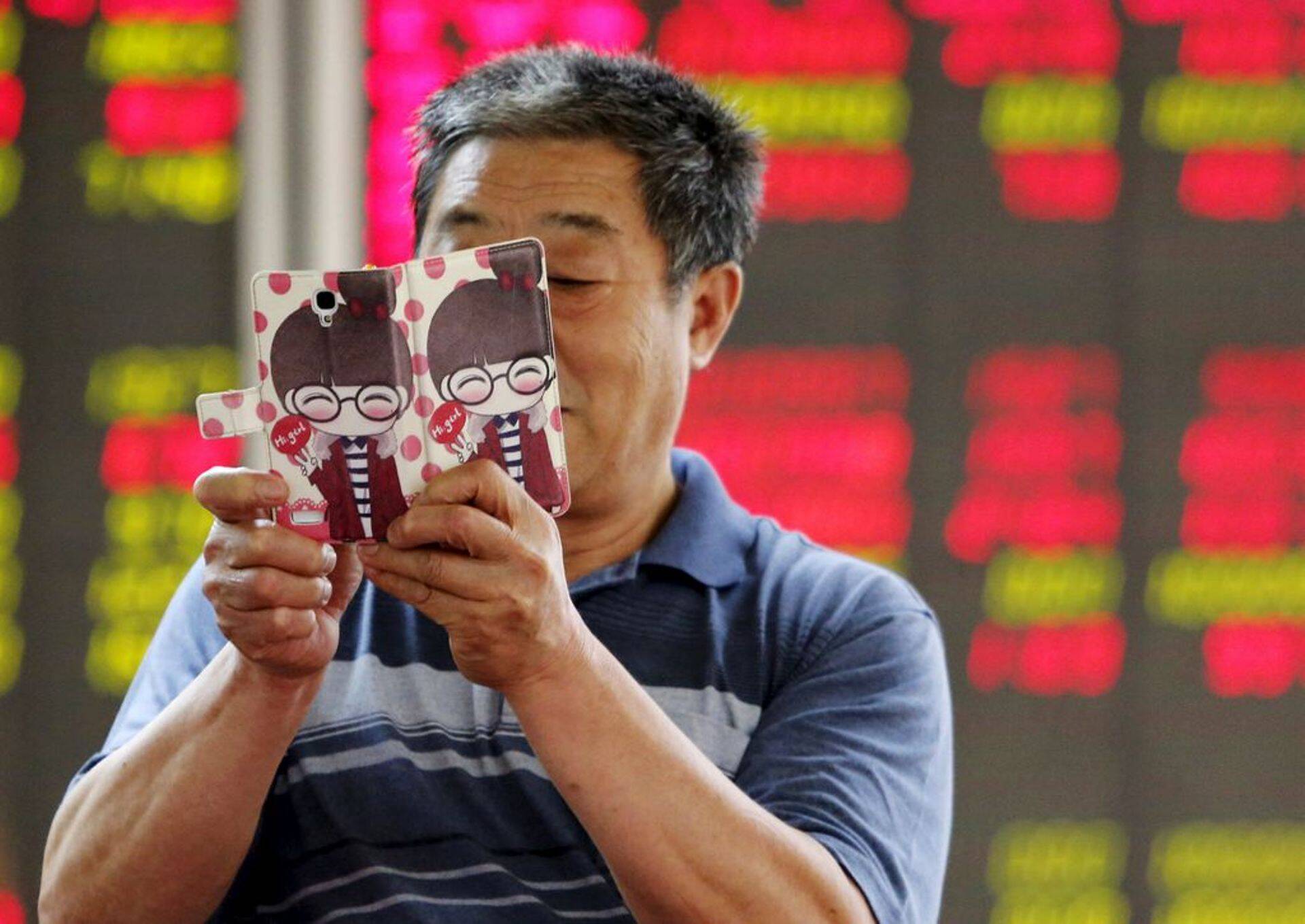 Investor Pekingi börsil.