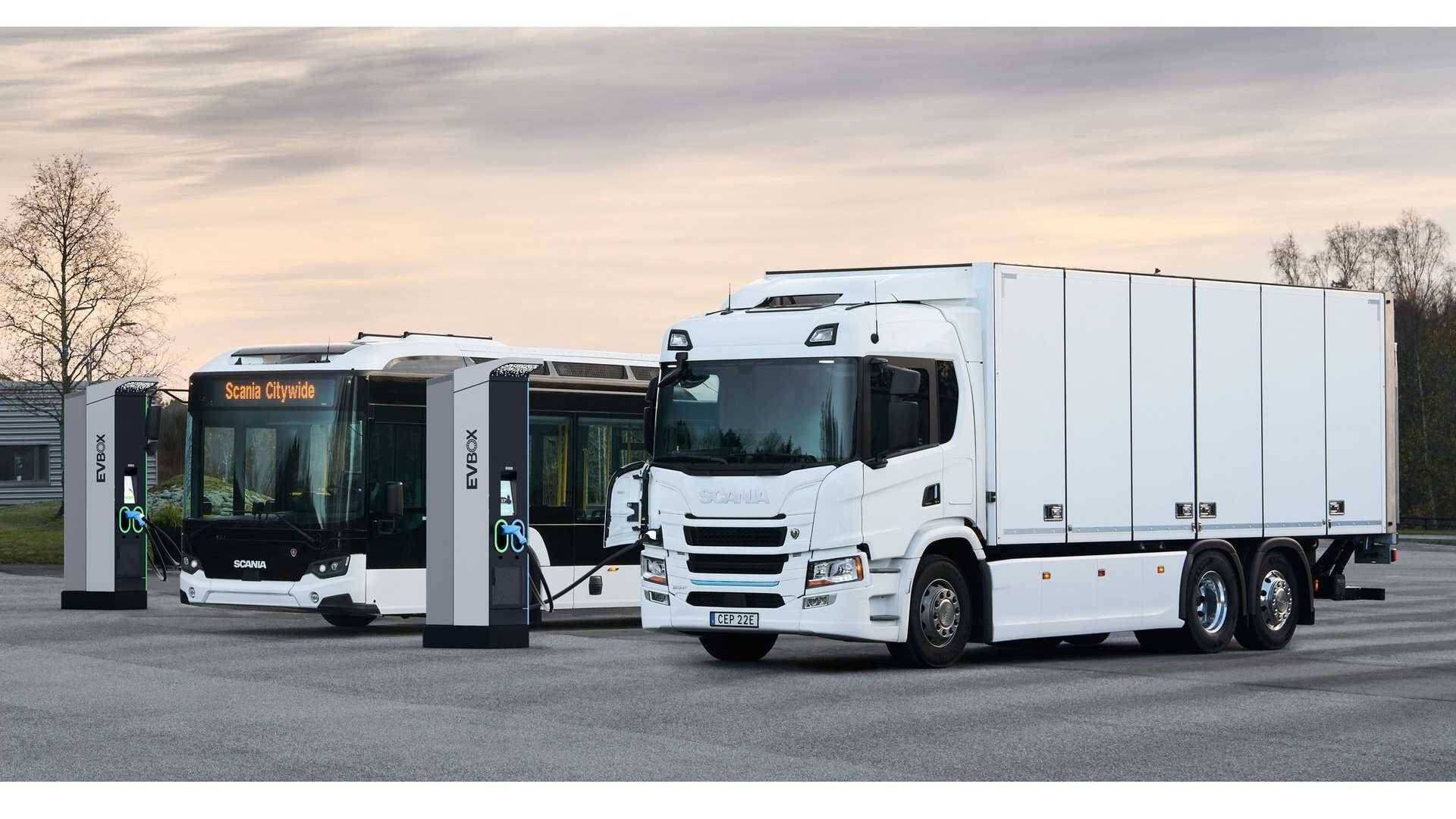 Scania elektrilised sõidukid.