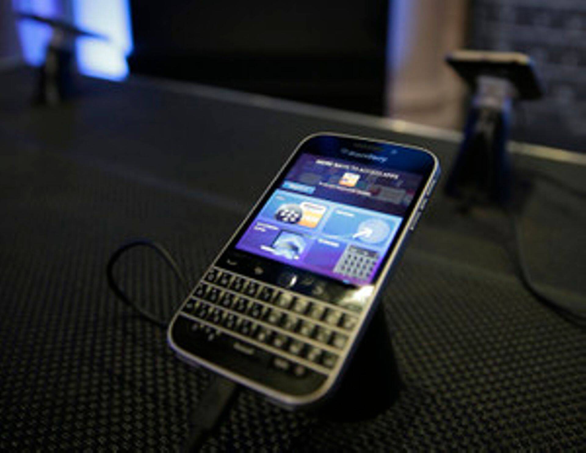 BlackBerry nutitelefon.