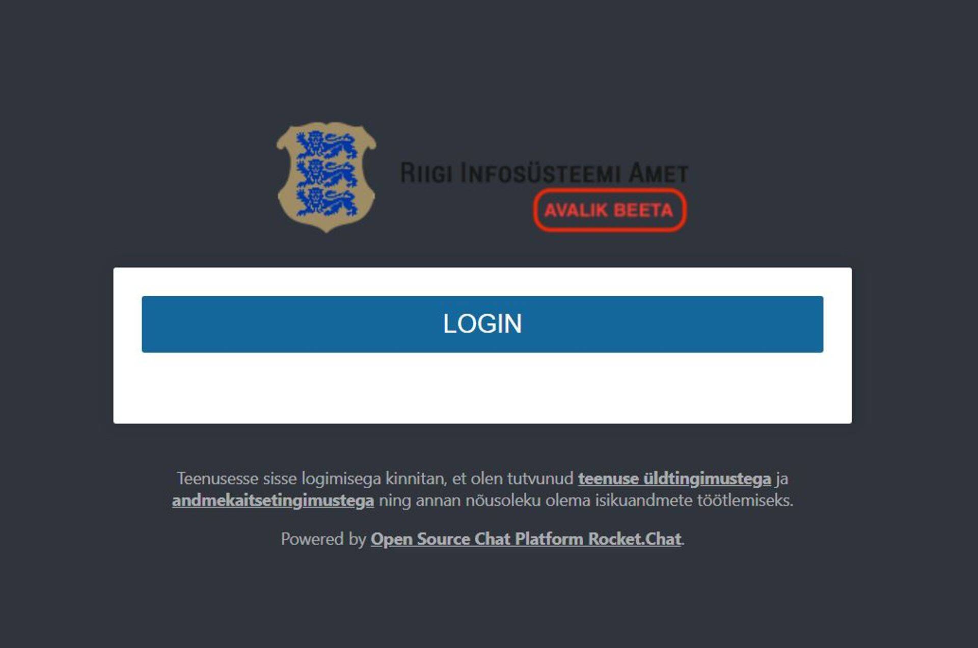 Uue teenuse kasutuseks on vaja Eesti isikukoodi.