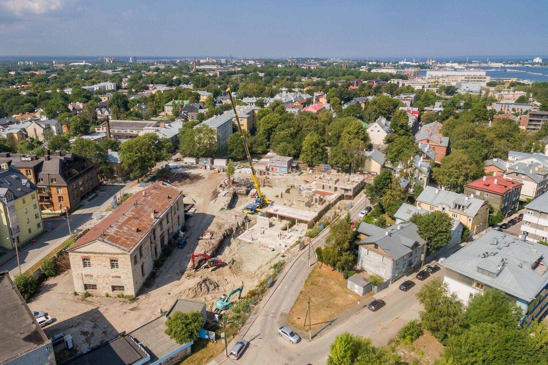 Väike-Patarei 1/Jahu 6 asuv Mündriku kortermajade ehitusplats.