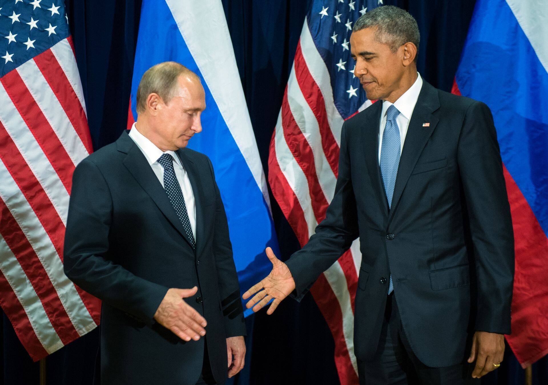 Venemaa president Vladimir Putin (vasakul) ja USA president Barack Obama.