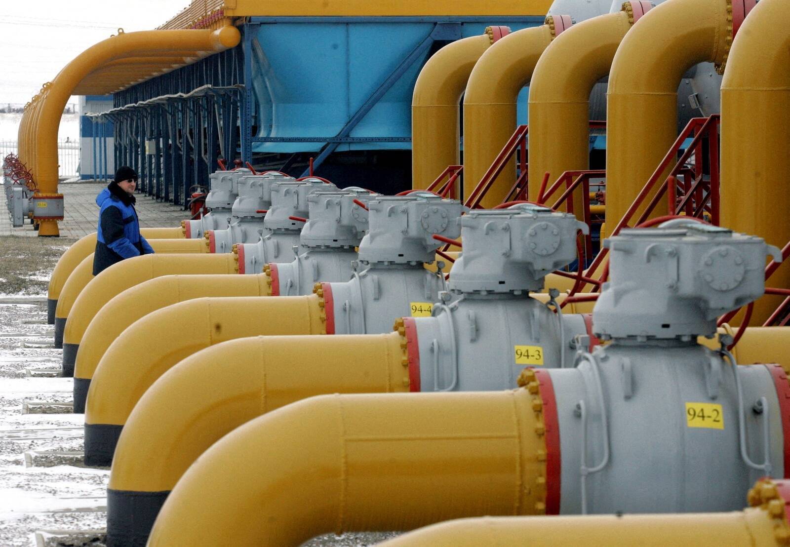 Расположенная недалеко от Курска газоизмерительная станция, являющаяся частью газопровода Уренгой-Помары-Ужгород.