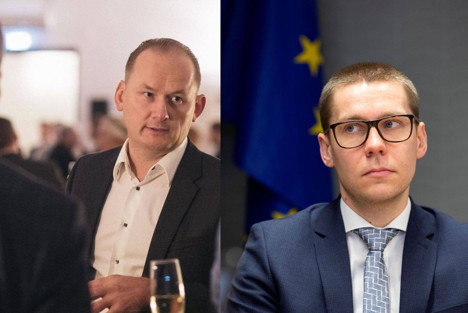 Hannes Rosin (vasakul) ja rahapesu andmebüroo juht Matis Mäeker.