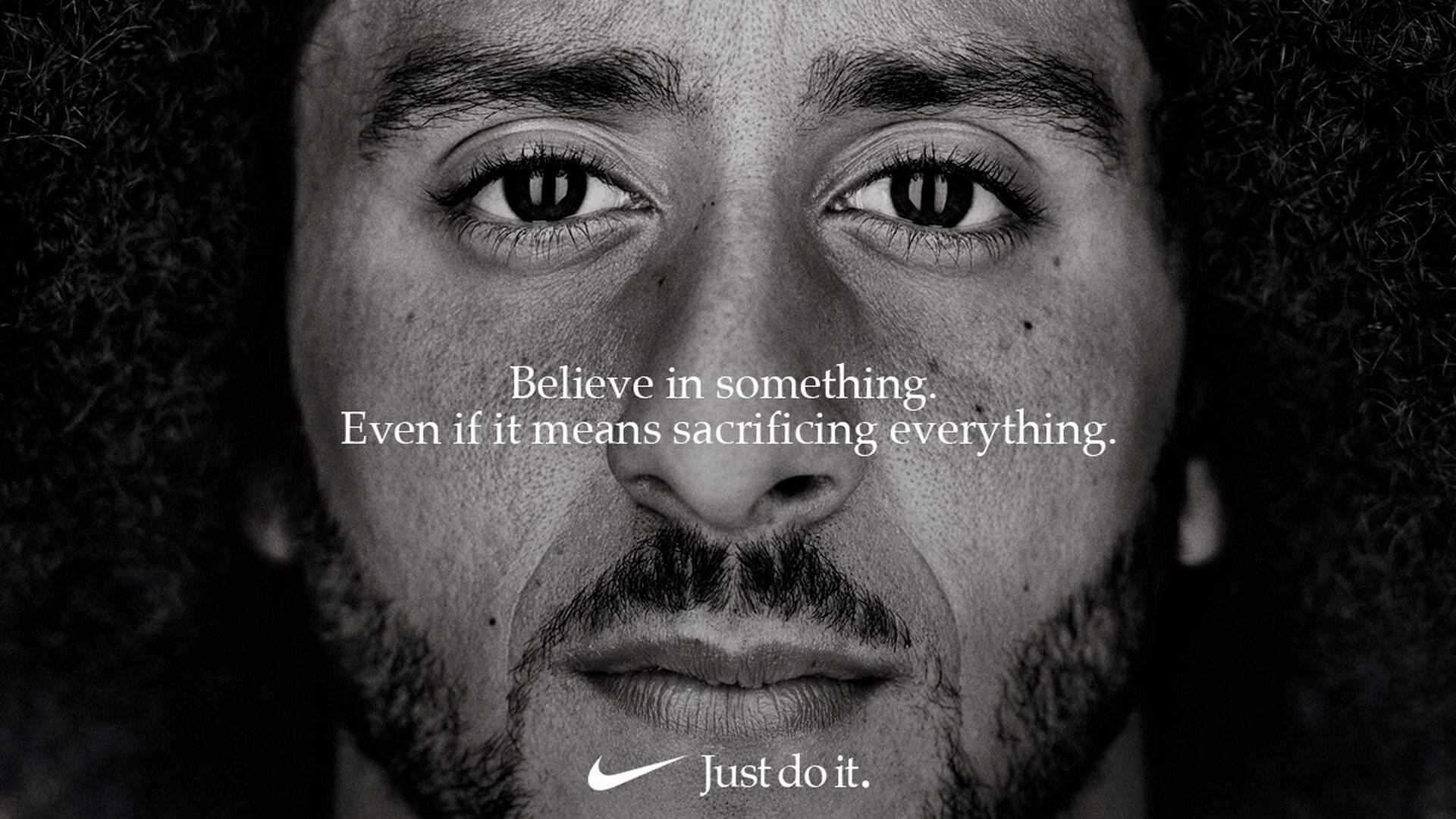 Colin Kaepernickuga Nike'i reklaam.