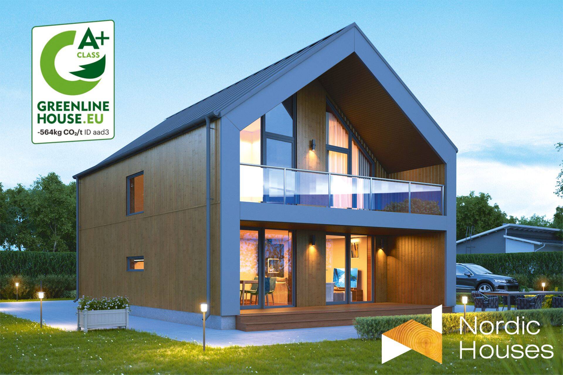 Nordic Houses A+ süsinikumärgisega majamudel Nordic Compact M