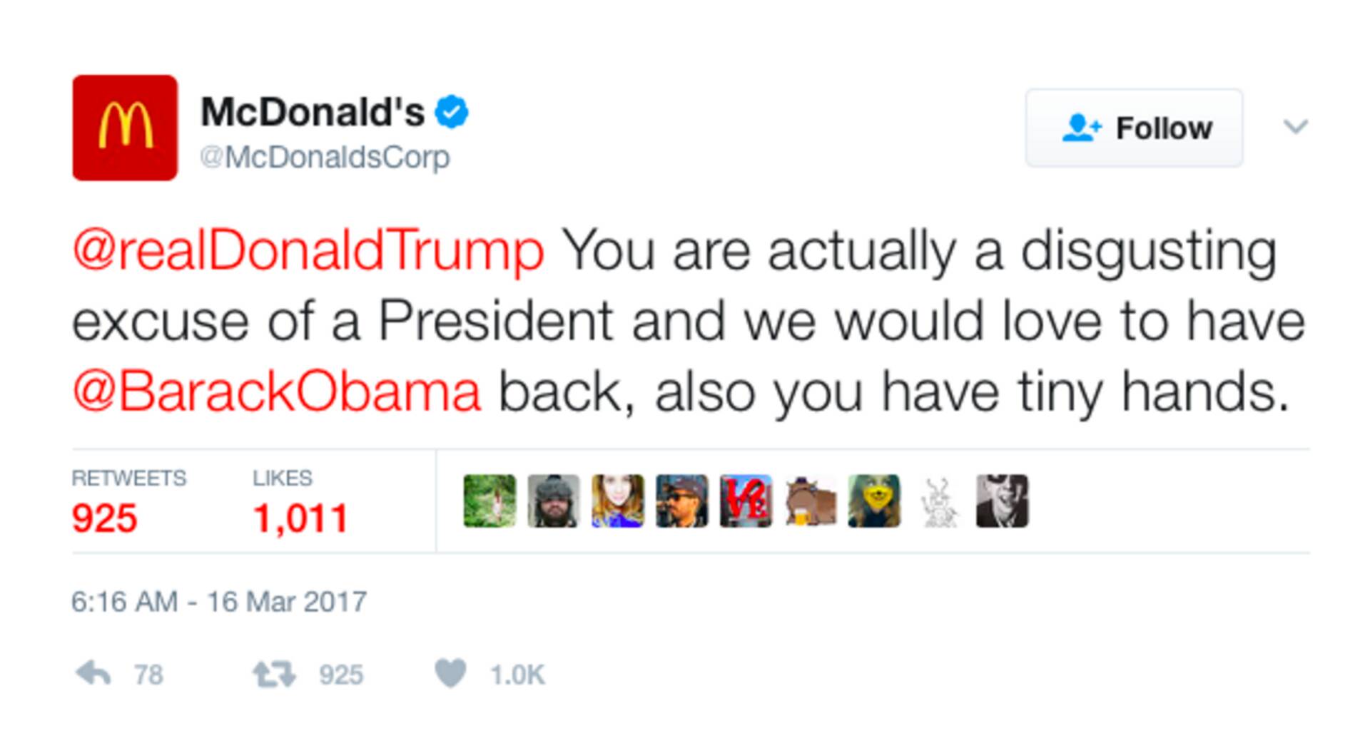McDonald'si konto häkiti