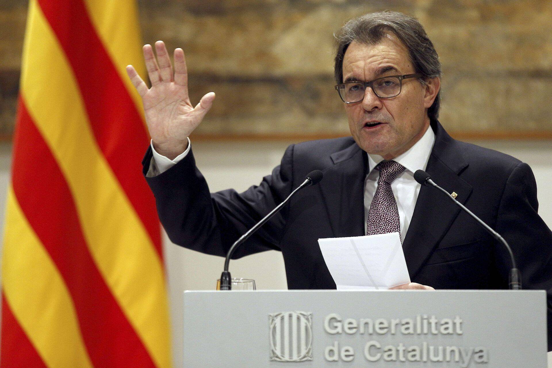 Artur Mas jaanuaris peetud pressikonverentsil Barcelonas