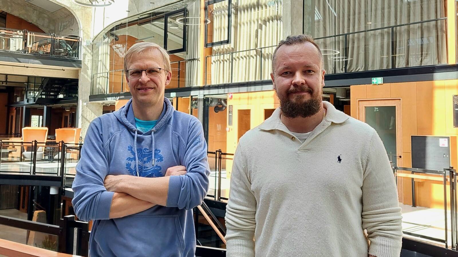 Lähiaastad optimismi Eesti kliimapoliitikasse ei too, leiavad politoloog Tõnis Leht (vasakul) ning ettevõtja ja Tartu Ülikooli ettevõtlusjuht Mihkel Tammo.