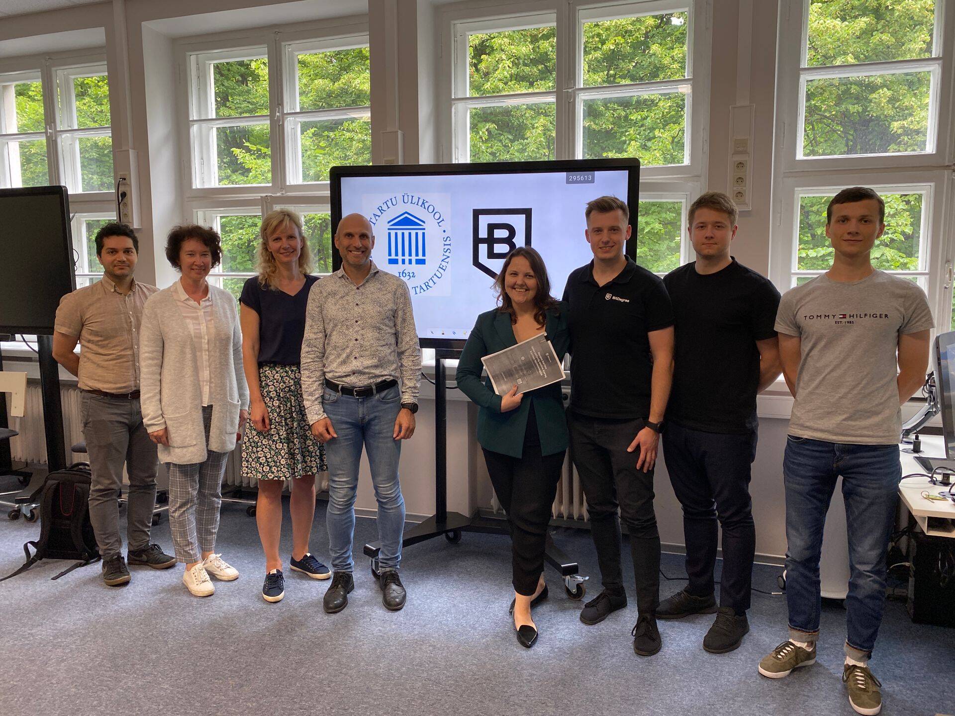 BitDegree ja Tartu Ülikooli töörühmad avakohtumisel.