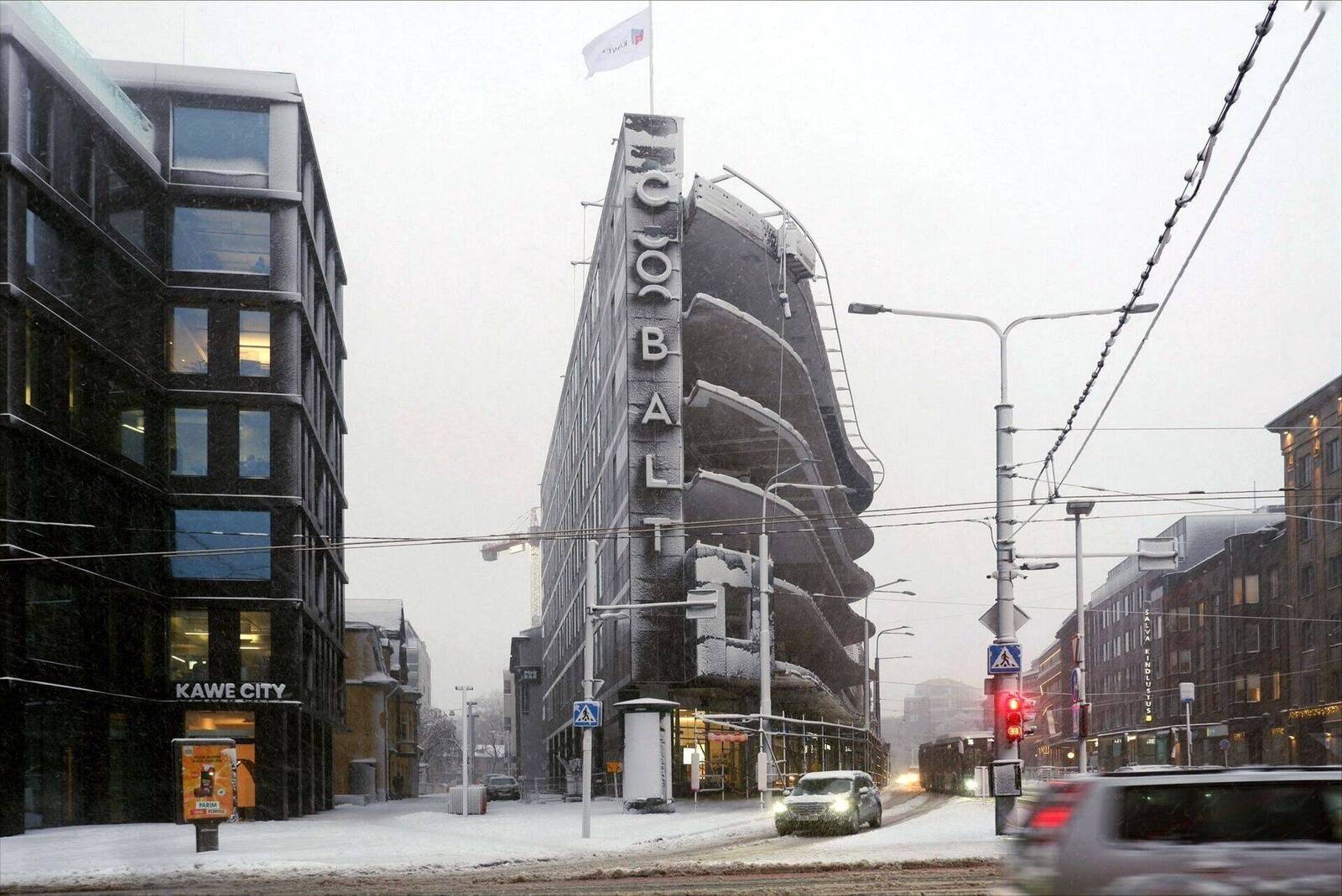 Tallinna üks esimesi klaasfassaadiga ärimaju oli 2023. aastal remondis.