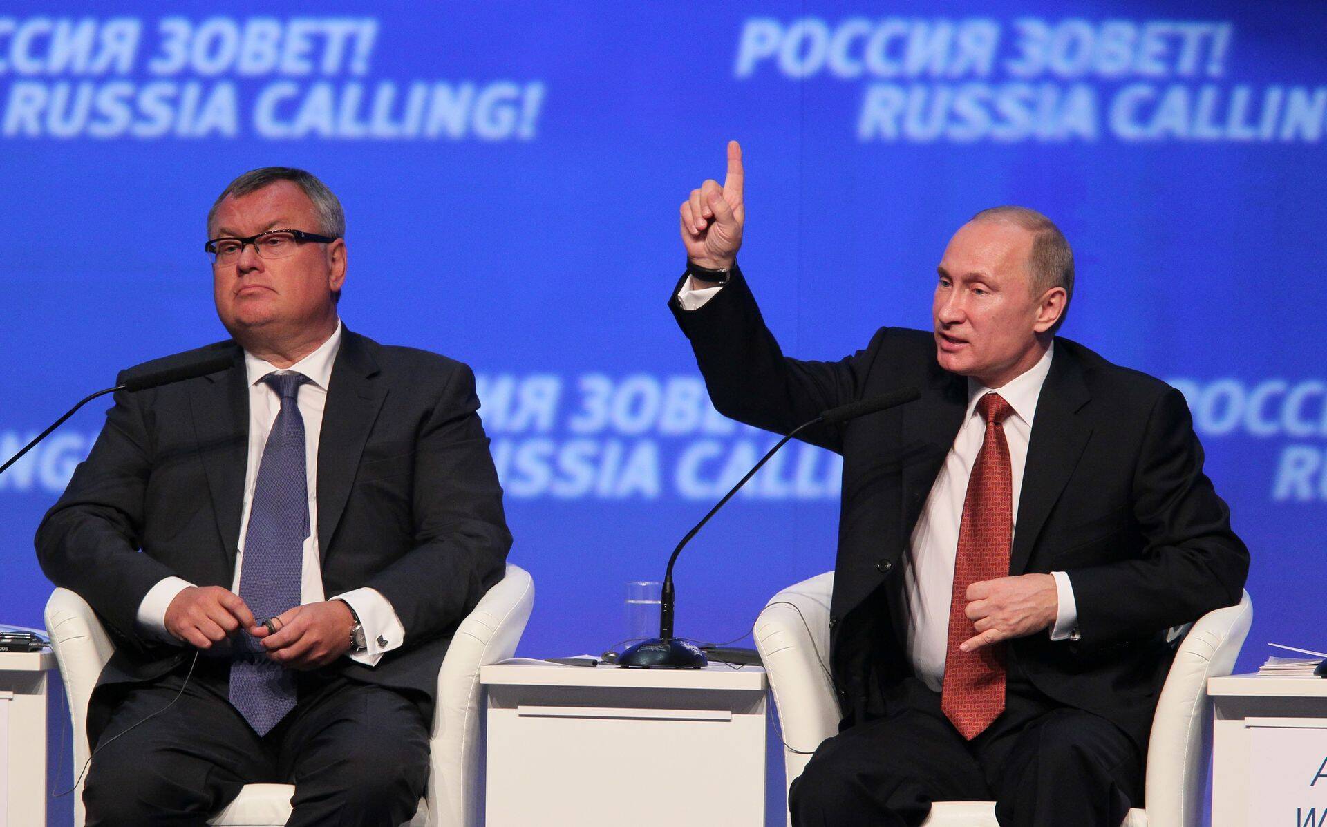 Andrei Kostin ja Vladimir Putin.