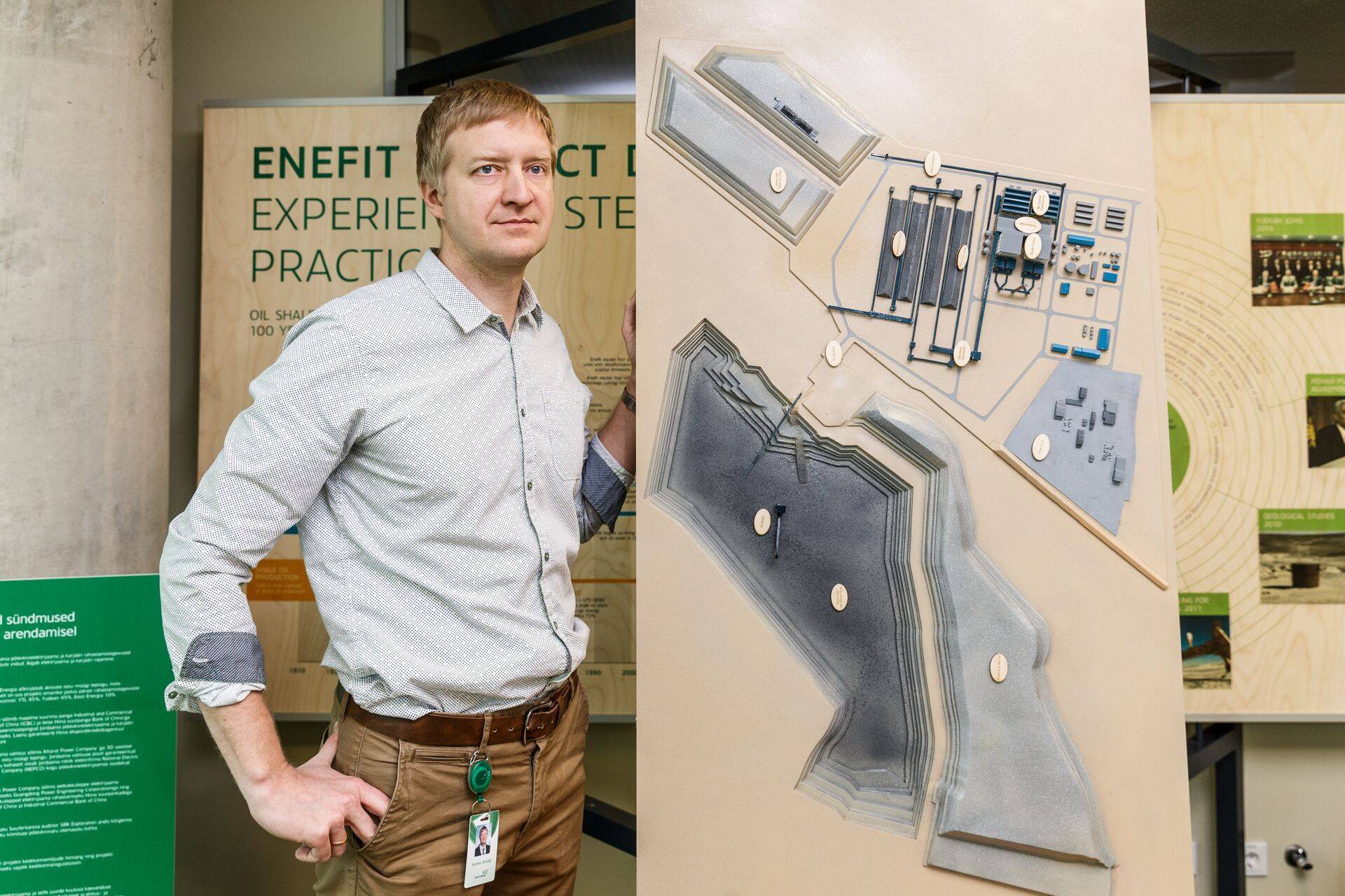 Eesti Energia Jordaania projektide juht Andres Anijalg Jordaania elektrijaama maketiga