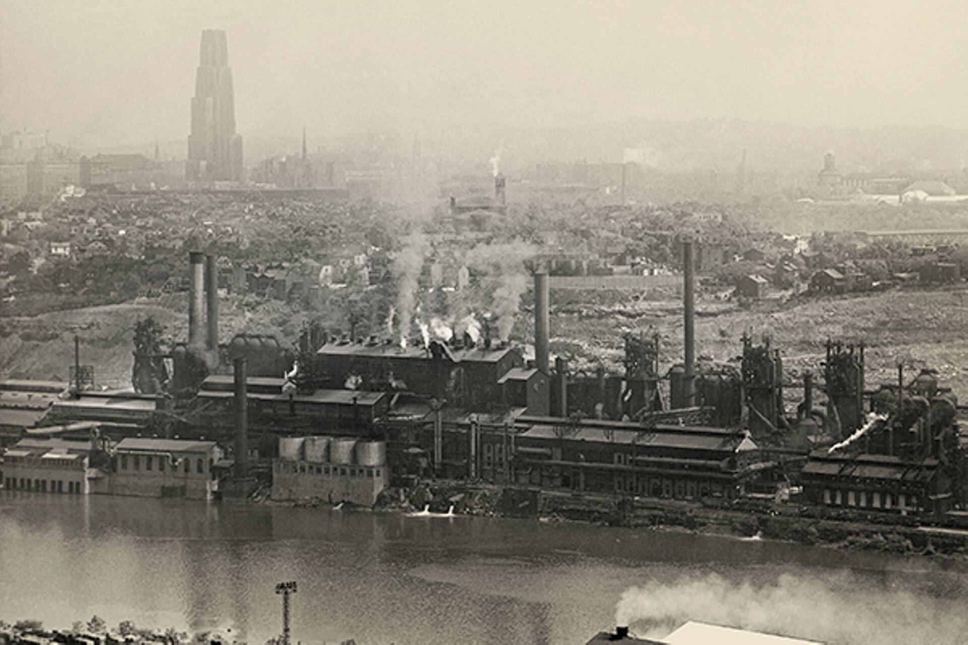 Pittsburg oli Ameerika Ühendriikide kõige suurema õhureostusega linn, sest sealne terasetööstus tarbis tohutul hulgal sütt.