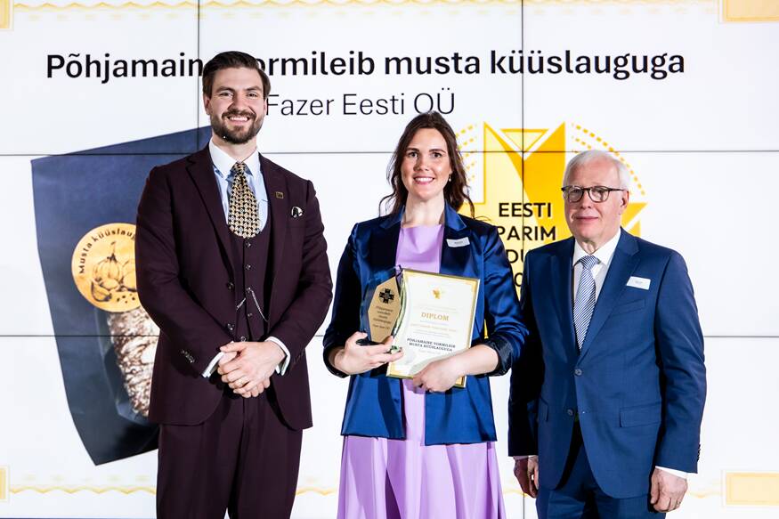 Eesti Parima Toiduaine 2026 tiitli sai Fazer Eesti põhjamaine vormileib musta küüslauguga.