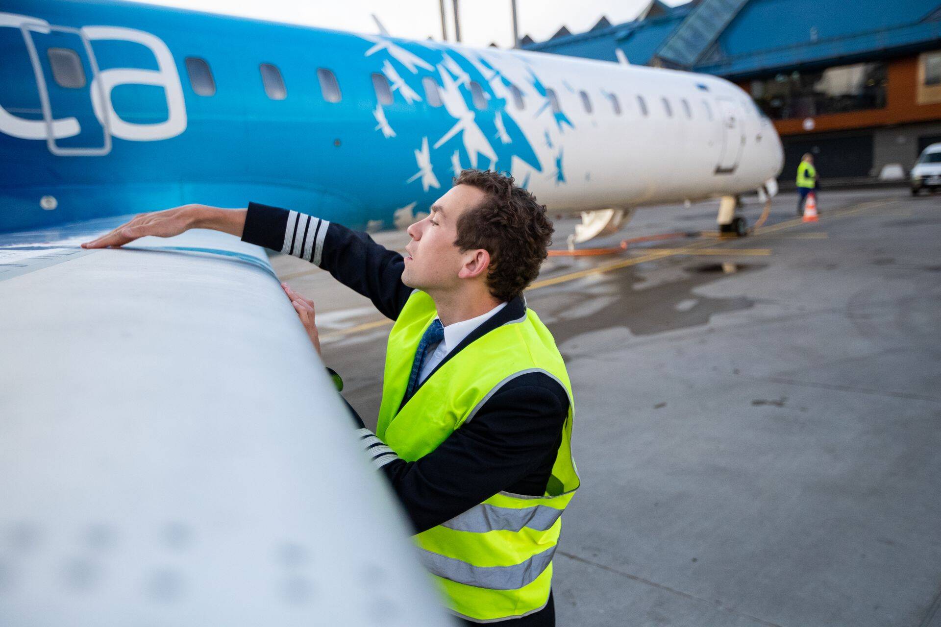 Nordica lennu ettevalmistused Tallinna lennujaamas.