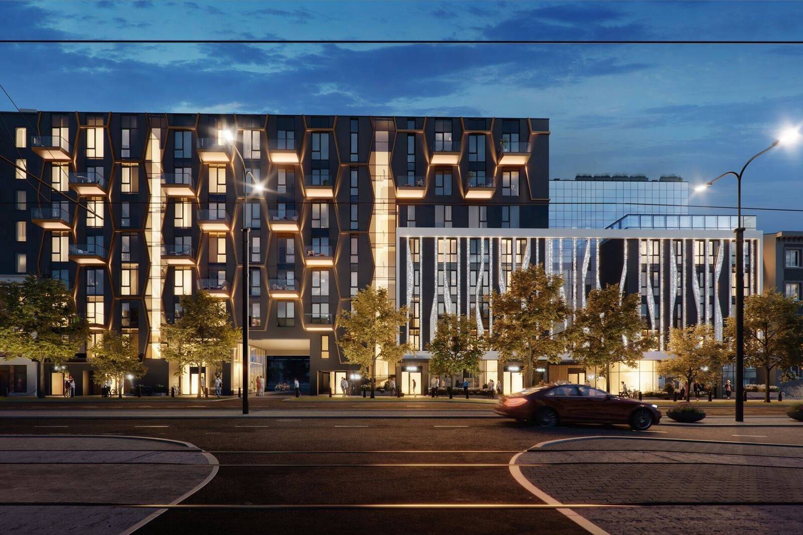 3D-visuaal Avalon Plaza fassaadist