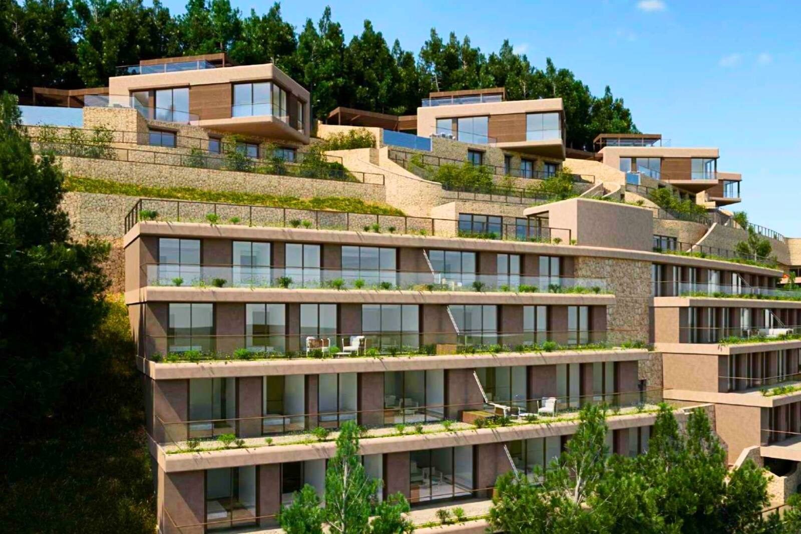 Prestiižne elamuprojekt Hills of Altea, Alteas Hispaanias. Visualisatsioon.