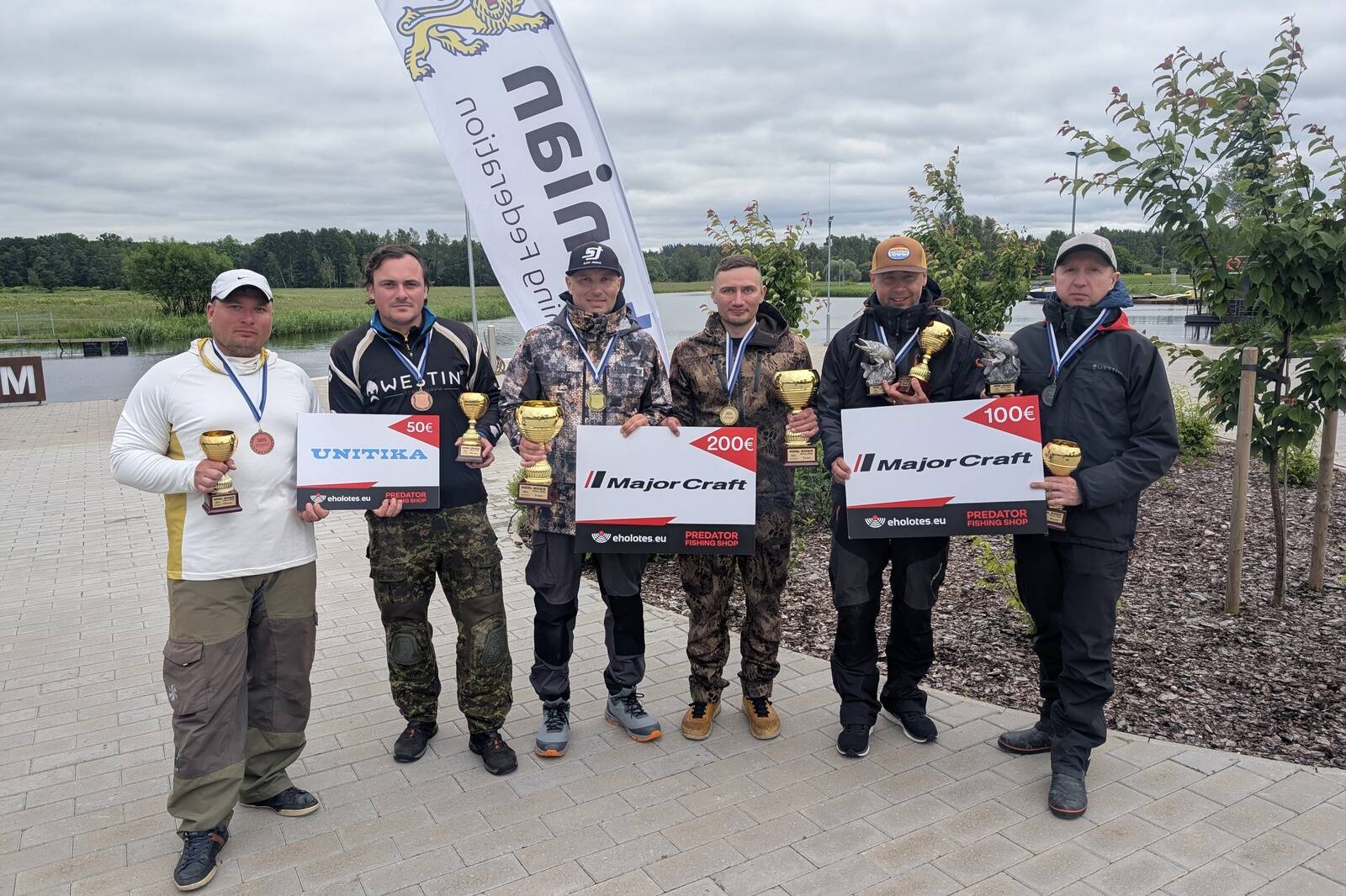 Kolmanda koha võitjad Maksim Konovalik ja Konstantin Aksjonov, etapivõitjad Juhko Voomets ja Robert Samarüütel ning hõbeda saanud Timo Tintse ja Kaimo Salumets.