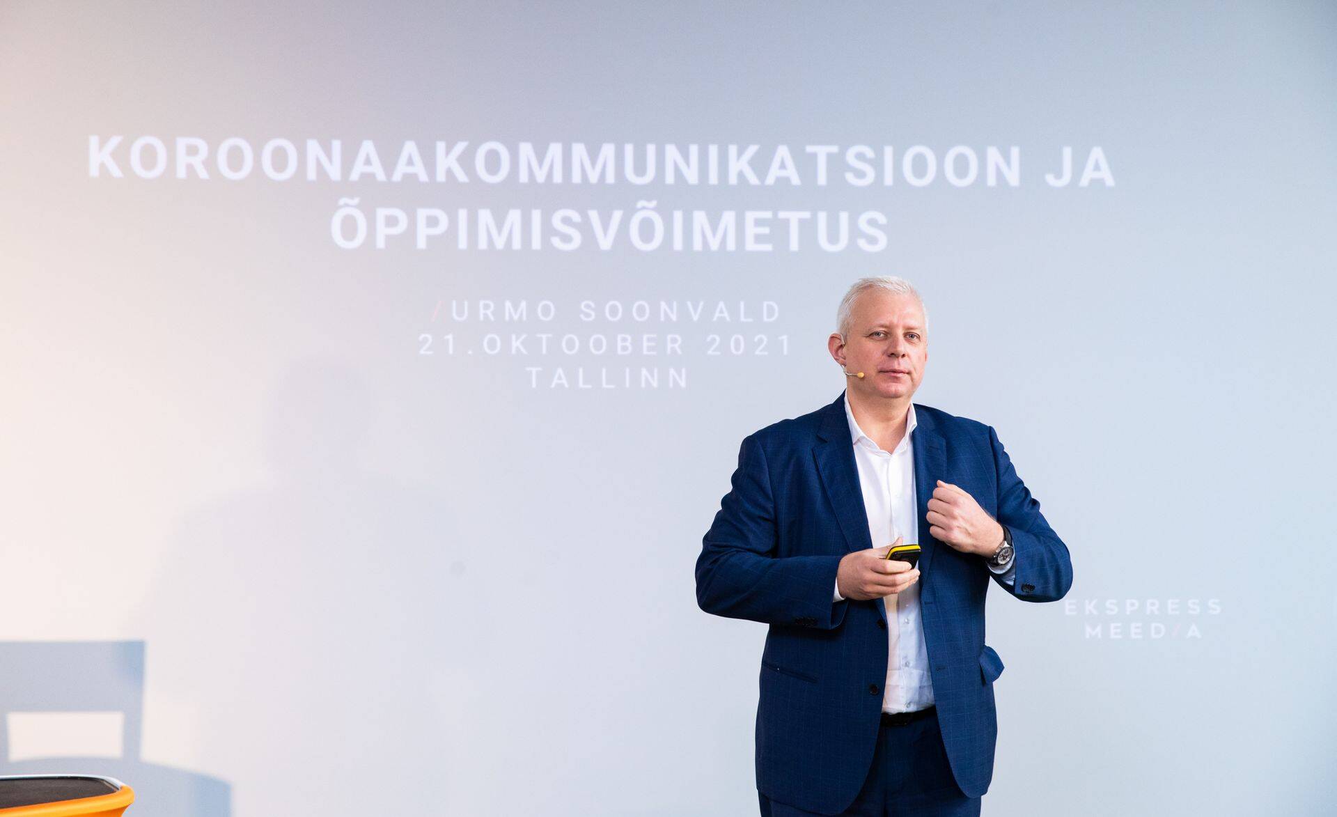 Urmo Soonvald 21. oktoobril toimunud Kommunikatsioonijuhtimise aastakonverentsil