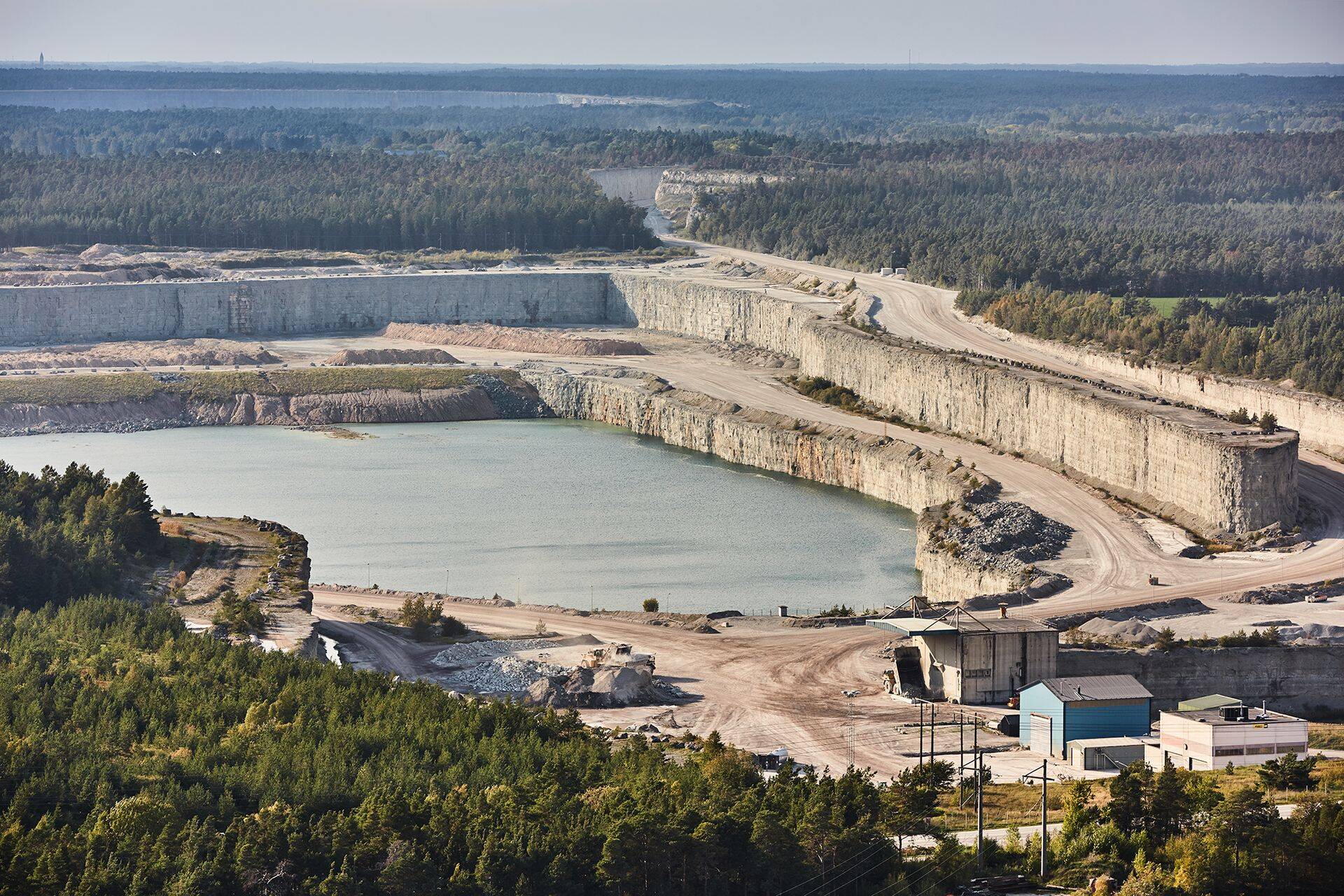 Cementa AB lubjakivikaevandus Gotlandi saarel.