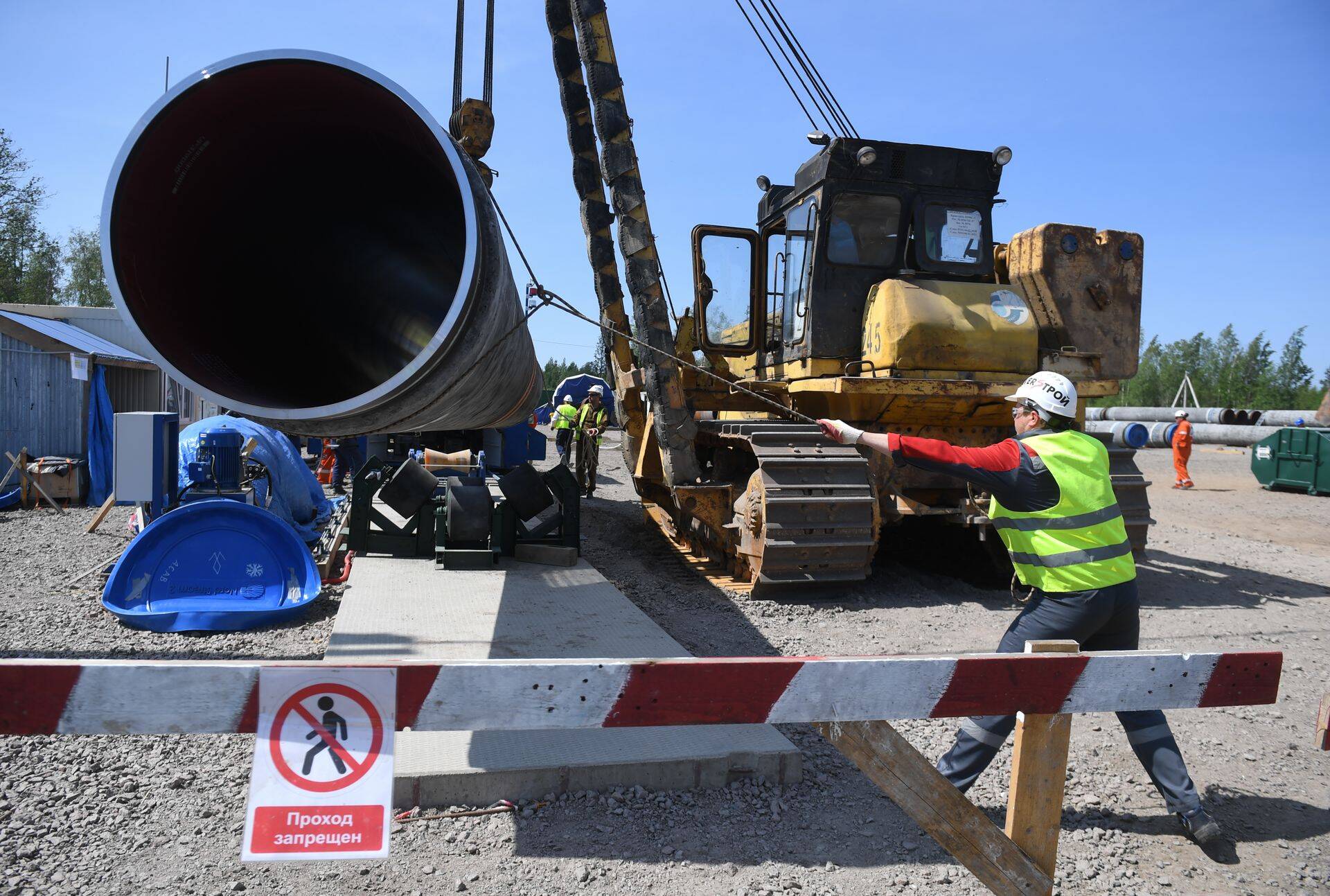 Nord Stream 2 gaasitoru Venemaal Kingisepa linna juures.