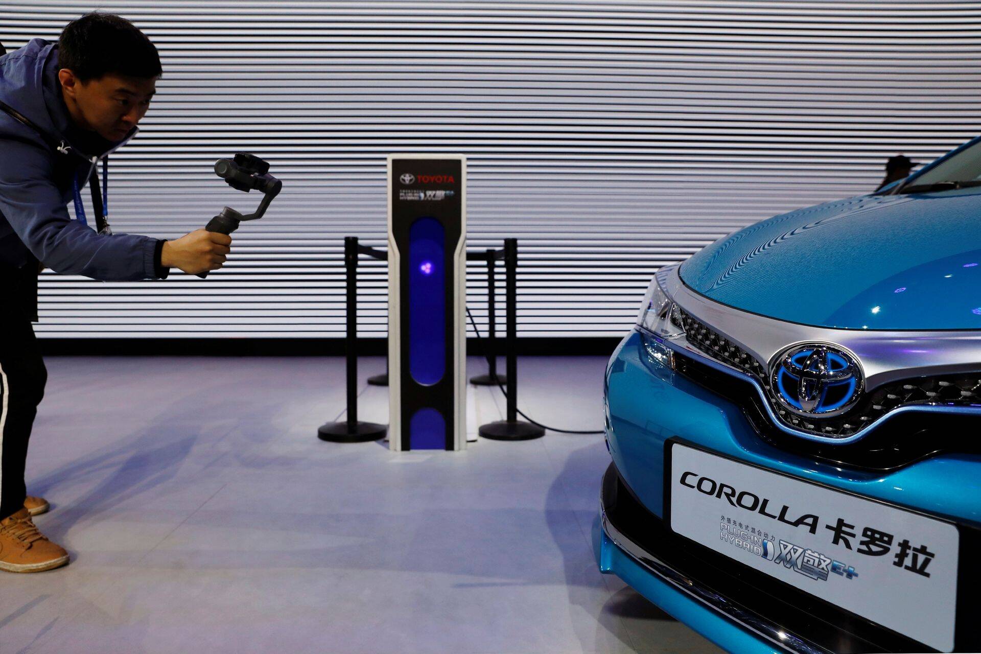Toyota Corolla hübriidversioon tänavu aprillis Pekinigi autonäitusel.