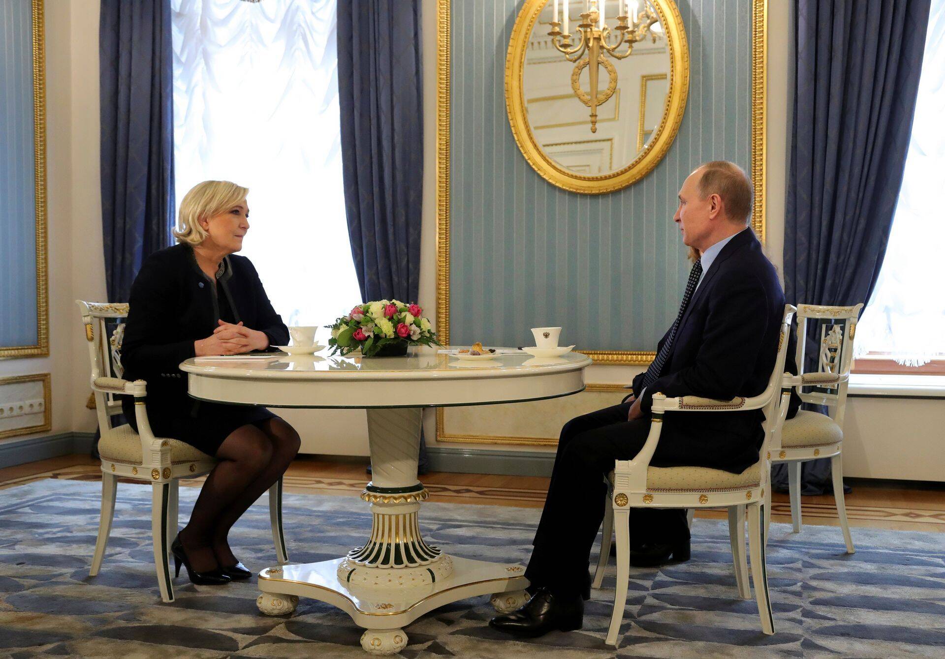 Marine Le Pen ja Vladimir Putin täna Moskvas