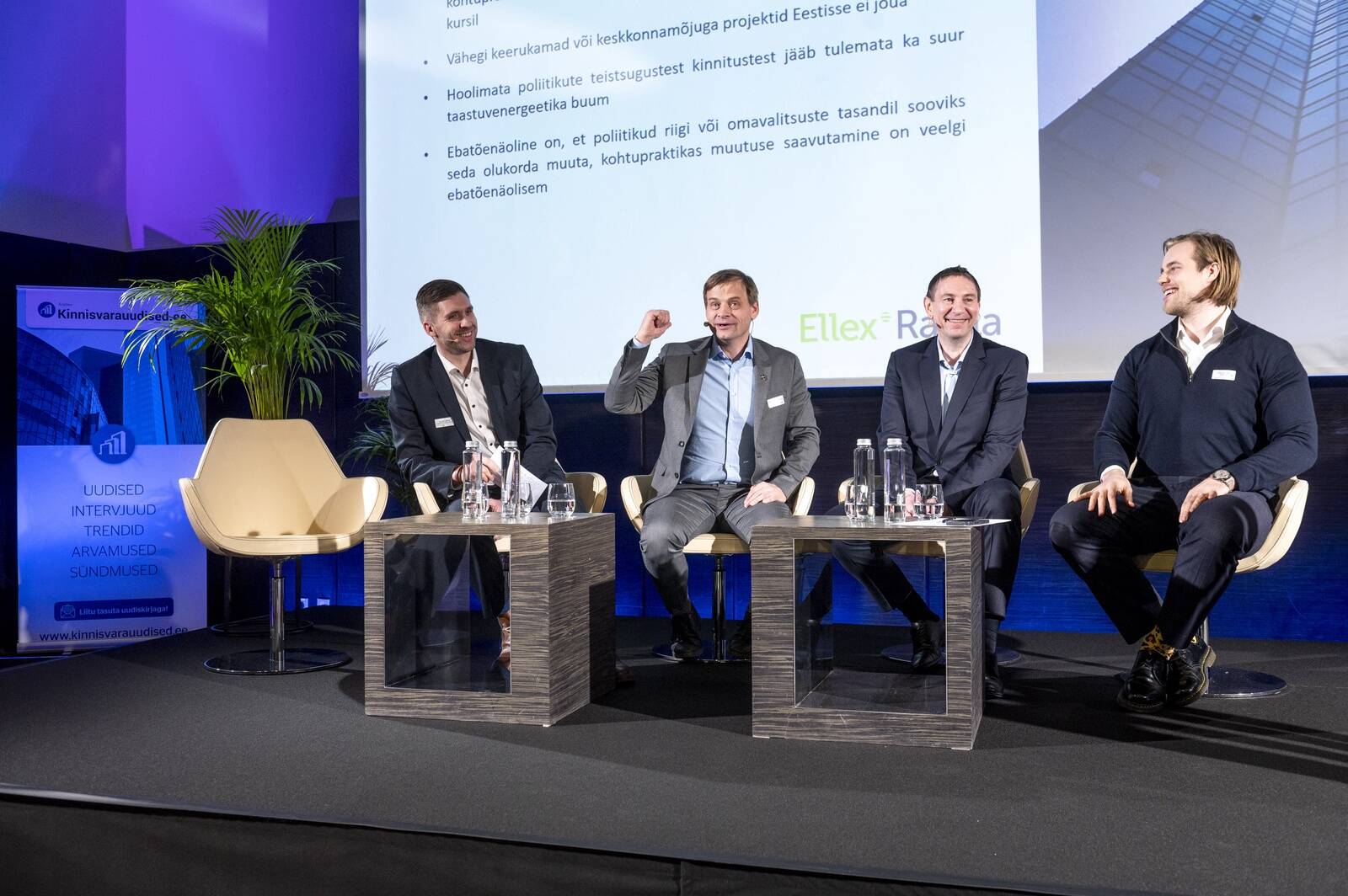 Panelistid lustakas jutuhoos: Algis Liblik, Ingvar Allekand, Ingmar Saksing, Joshua James Viinalass.