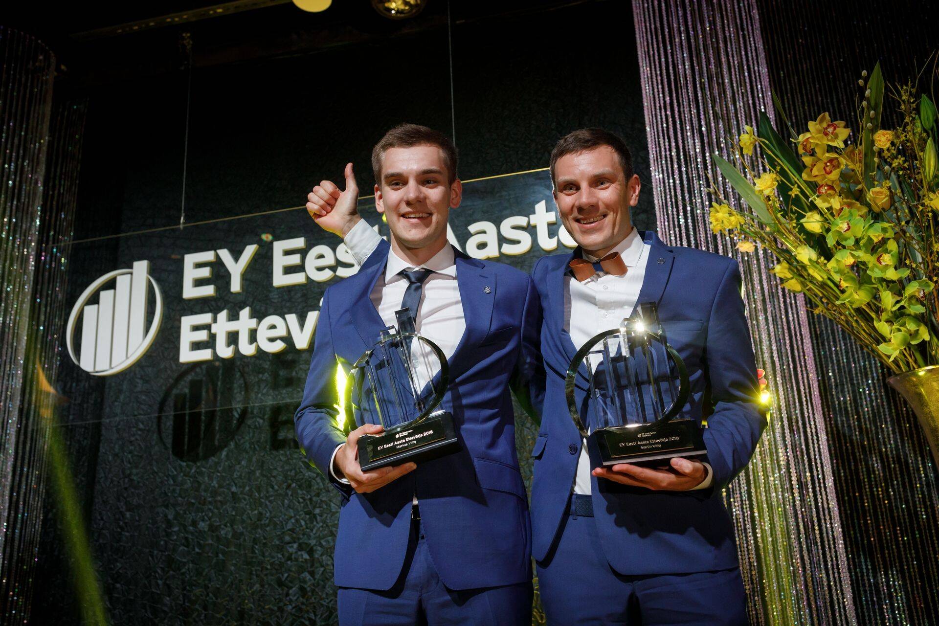 Audiitorfirma EY kuulutas Taxify asutajad vennad Markus (vasakul) ja Martin Villigu tänavu aasta ettevõtjateks.