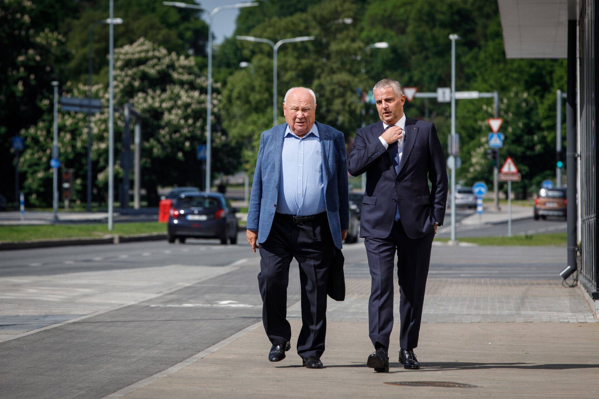 Tallinki nõukogu liige Toivo Ninnas (vasakul) ja juhatuse esimees Paavo Nõgene. Ettevõte oli koroonaperioodi suurim koondaja.